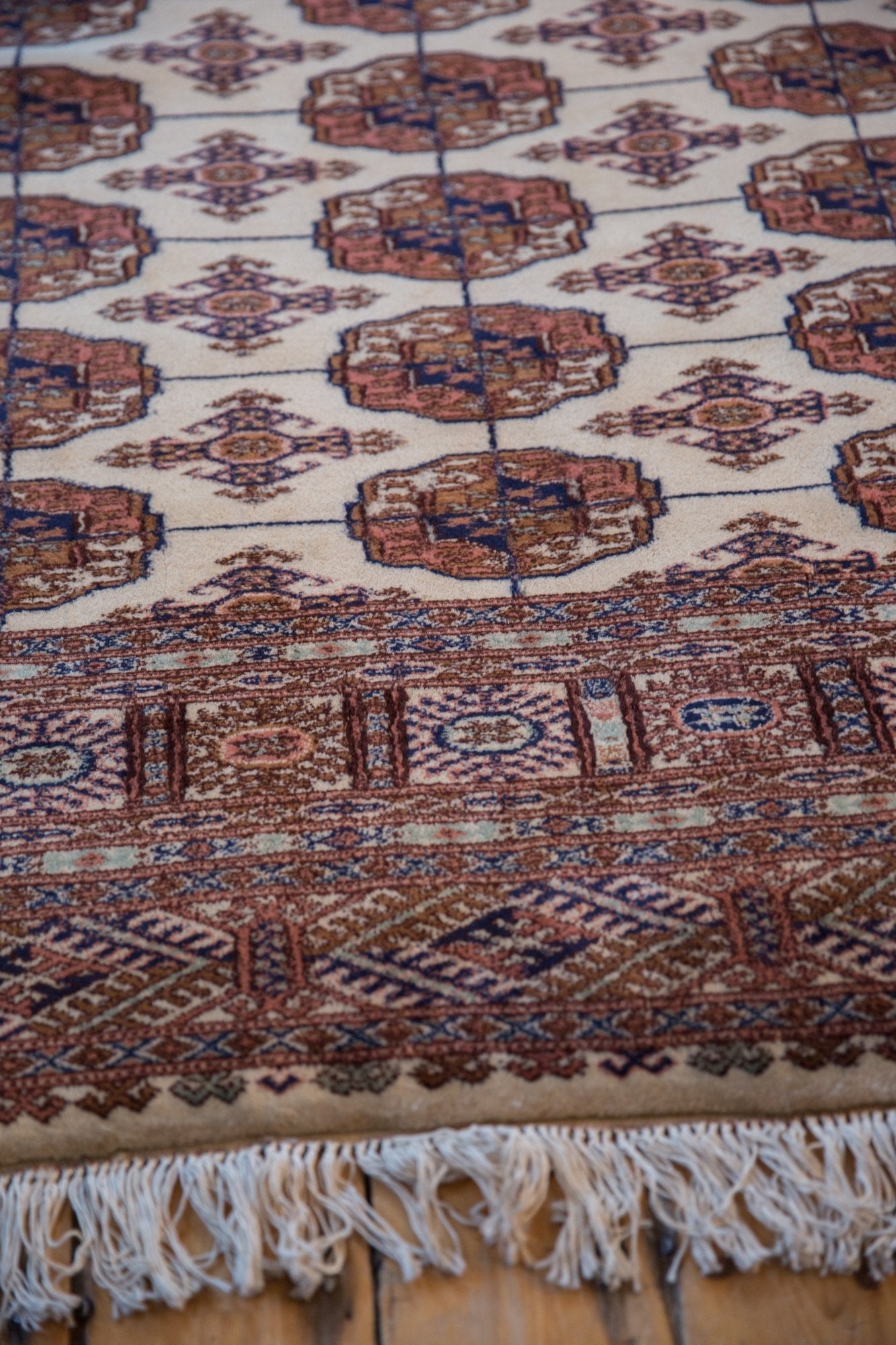 6.5x7 Vintage Fine Pakistani Bokhara Design Square Carpet by Old New House® - product image 8 for Resin Society