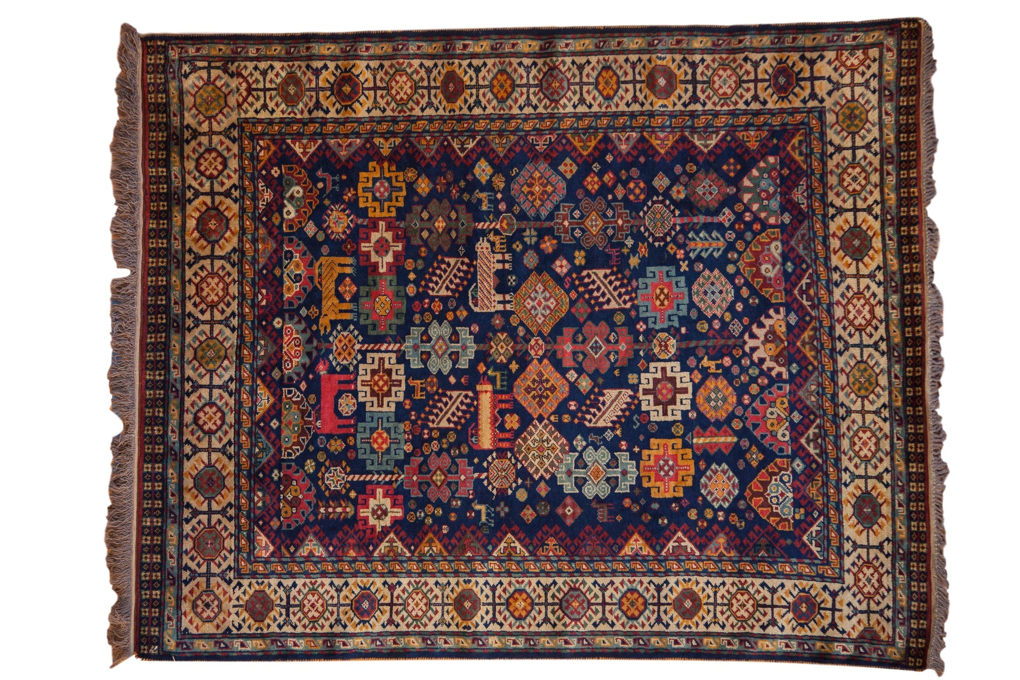 5.5x6.5 Vintage Indian Shiraz Design Carpet by Old New House® - main product image for Resin Society