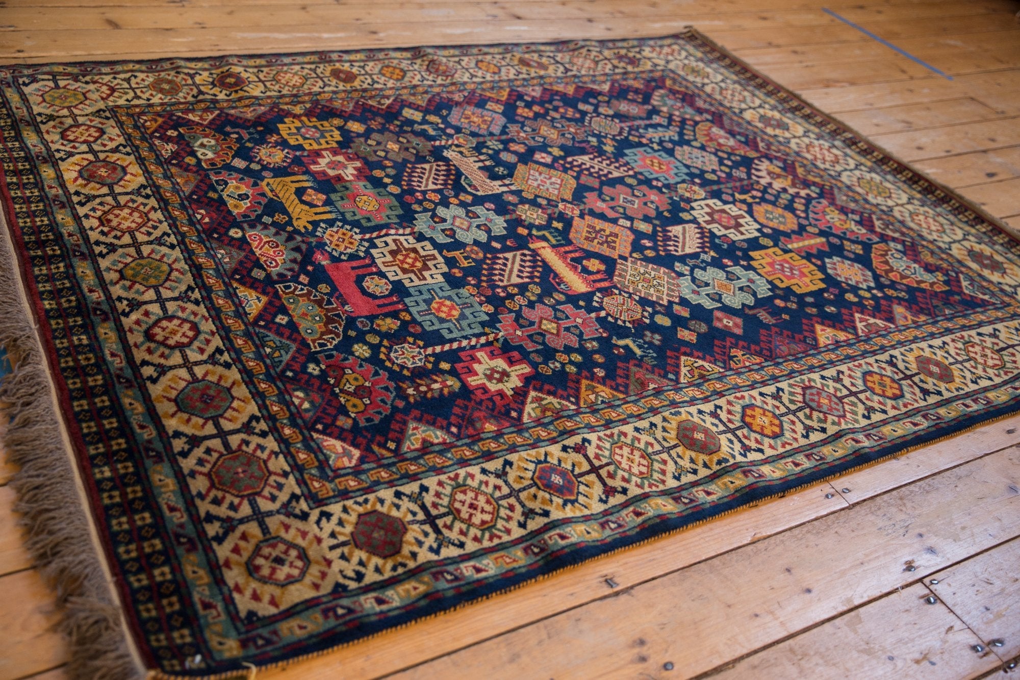 5.5x6.5 Vintage Indian Shiraz Design Carpet by Old New House® - product image 6 for Resin Society