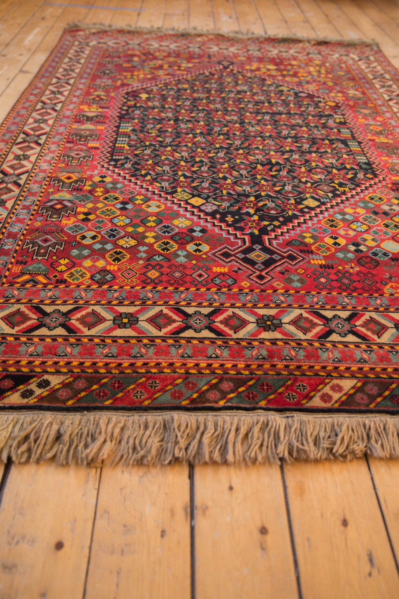 5x8 Vintage Indian Afshar Design Carpet by Old New House® - product image 8 for Resin Society