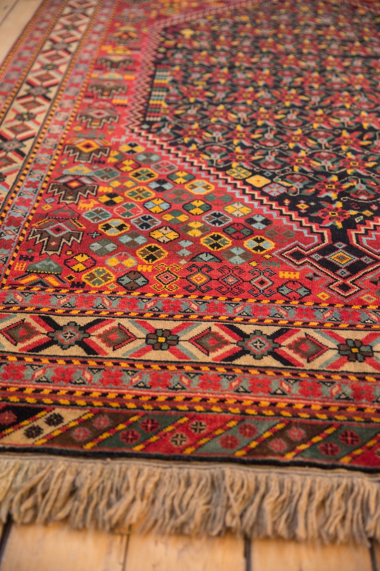 5x8 Vintage Indian Afshar Design Carpet by Old New House® - product image 9 for Resin Society
