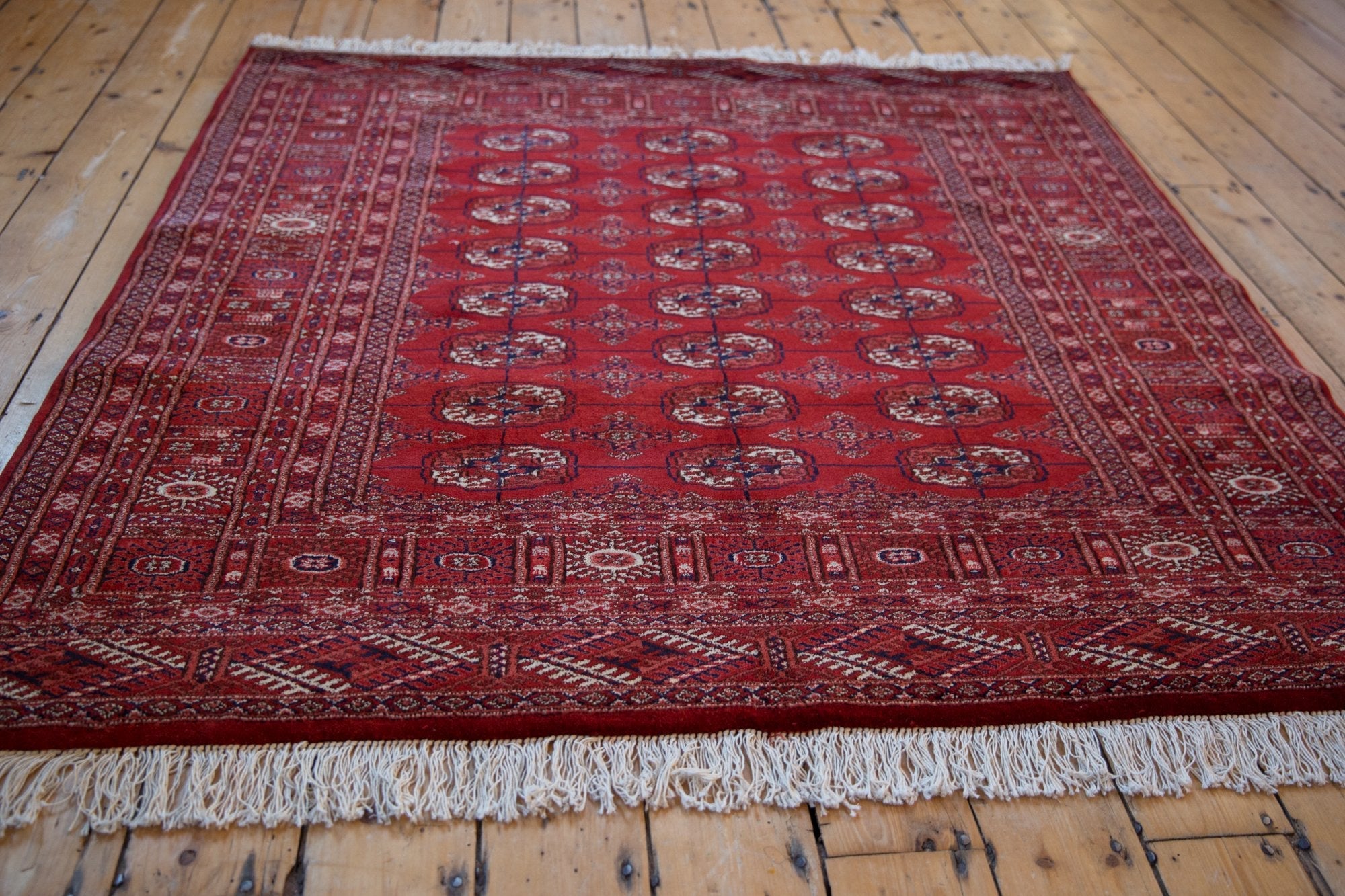 5x5.5 Vintage Fine Pakistani Bokhara Design Square Rug by Old New House® - product image 6 for Resin Society