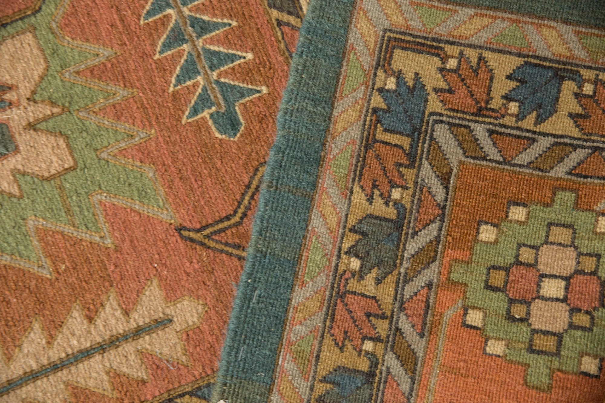 10x13.5 Vintage Serapi Indian Soumac Design Carpet by Old New House® - product image 15 for Resin Society