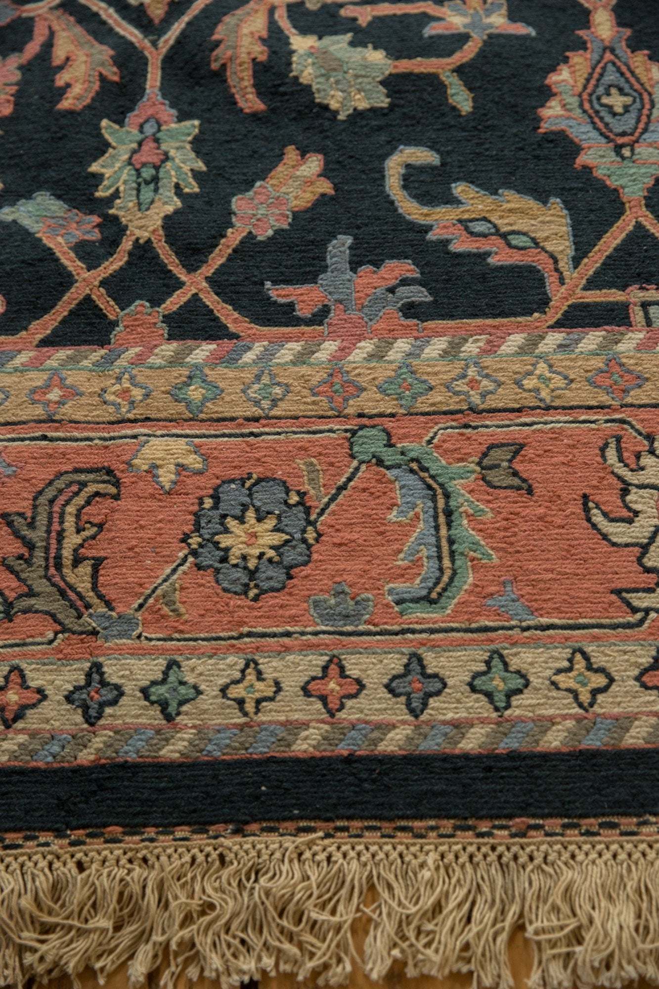 9x12 Vintage Serapi Indian Soumac Design Carpet by Old New House® - product image 5 for Resin Society