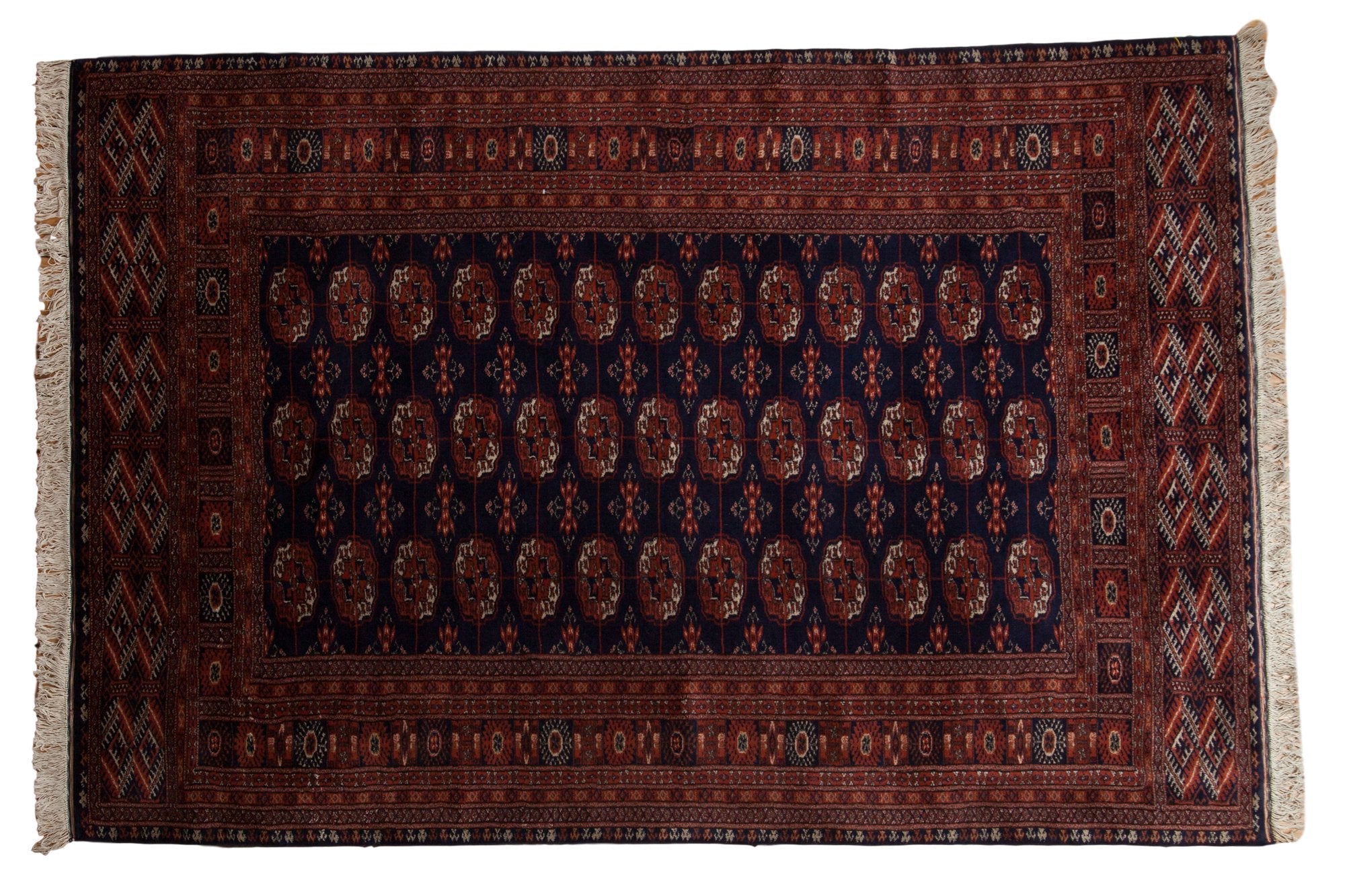 5.5x8 Vintage Fine Pakistani Bokhara Design Carpet by Old New House® - main product image for Resin Society