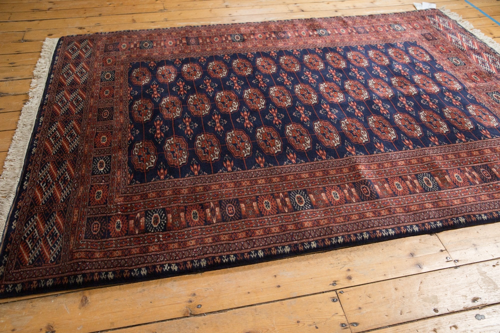 5.5x8 Vintage Fine Pakistani Bokhara Design Carpet by Old New House® - product image 6 for Resin Society