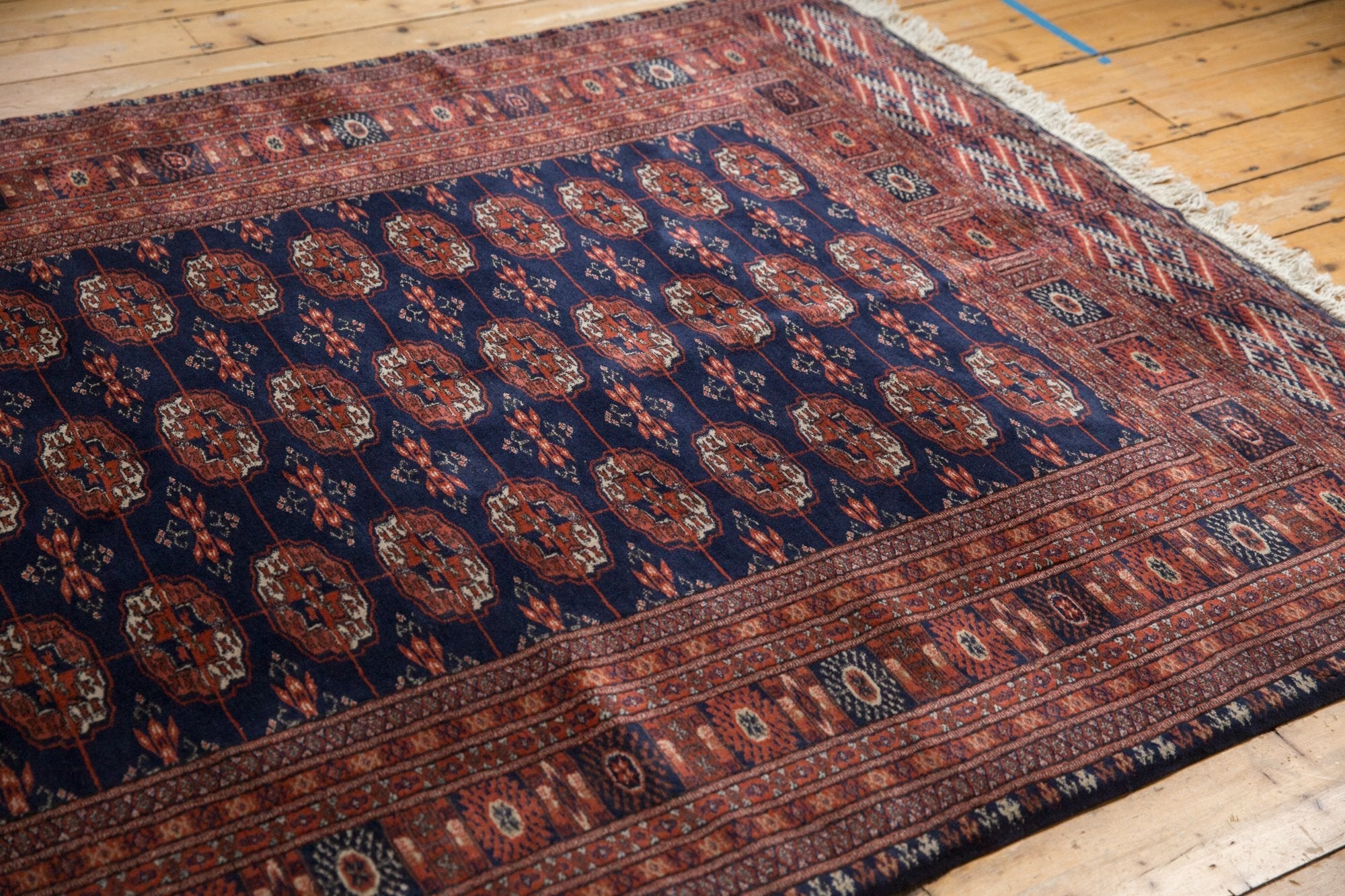 5.5x8 Vintage Fine Pakistani Bokhara Design Carpet by Old New House® - product image 7 for Resin Society