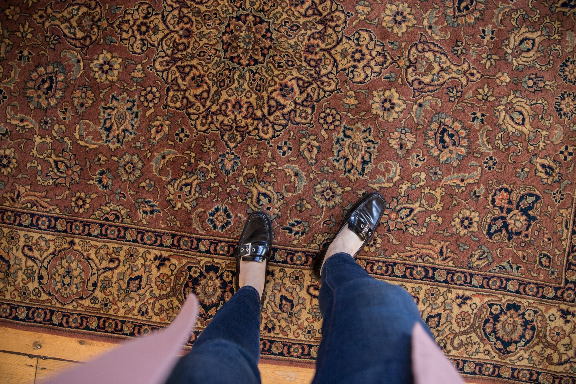 5.5x8 Vintage Romanian Tabriz Design Carpet by Old New House® - product image 2 for Resin Society