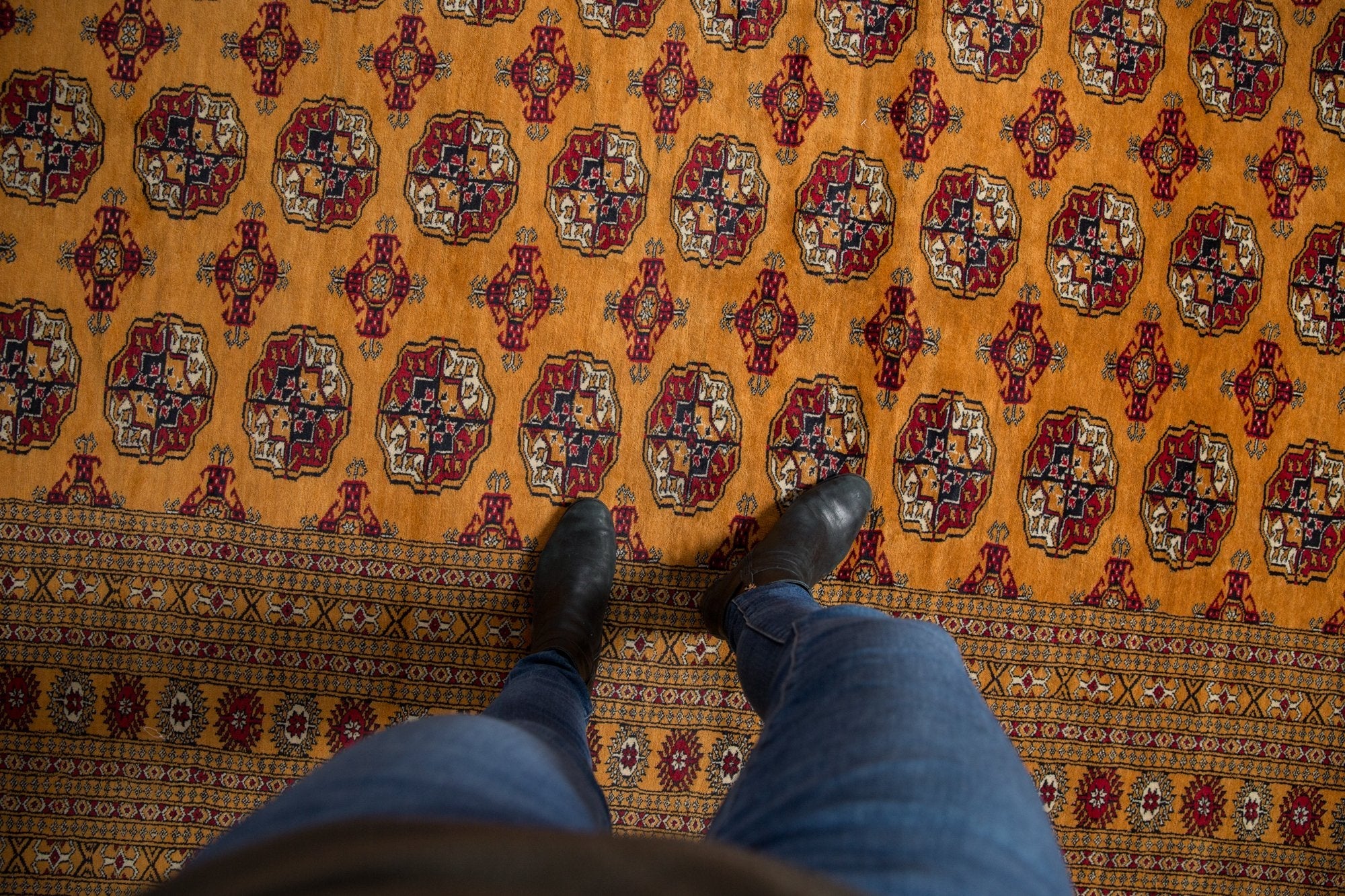 10x14 Vintage Fine Pakistani Bokhara Design Carpet by Old New House® - product image 2 for Resin Society