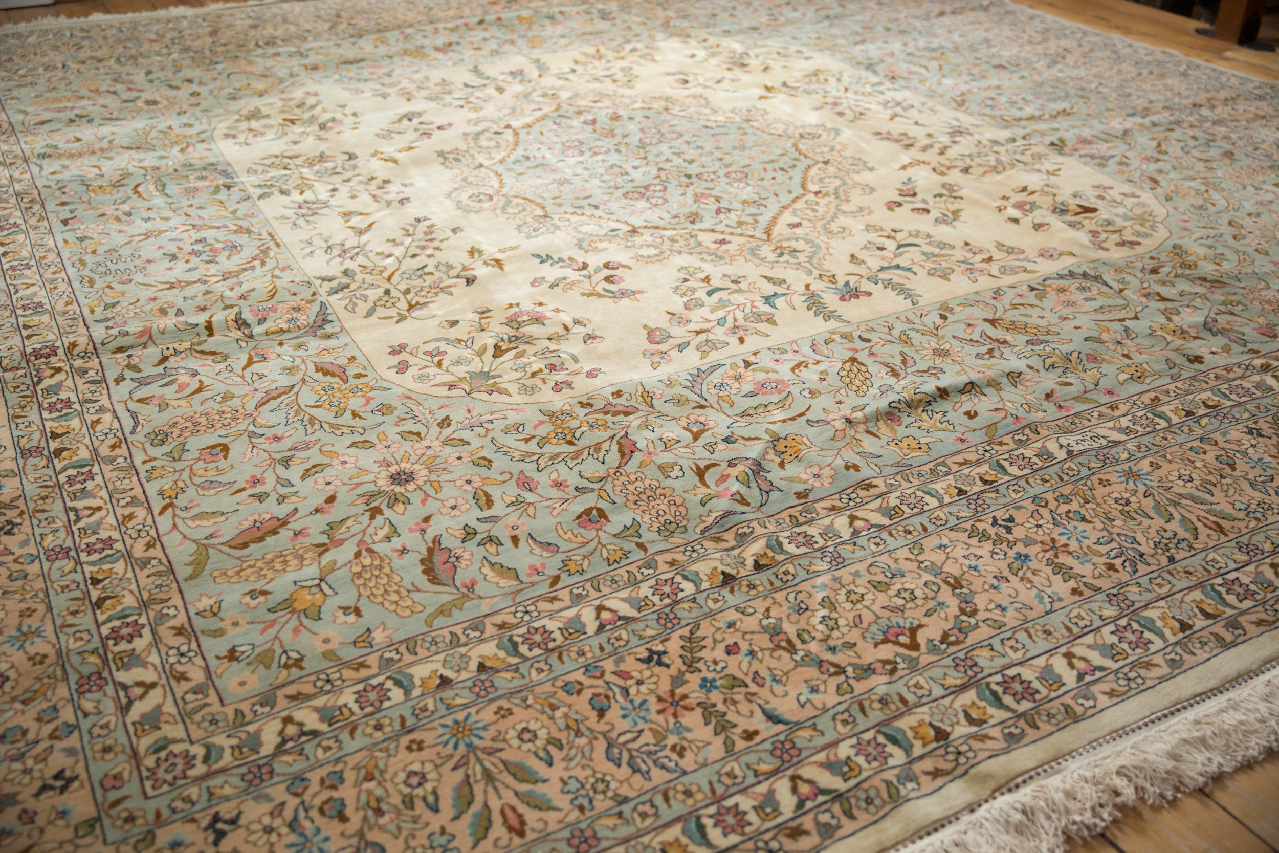 12x12 Vintage Bulgarian Kerman Design Square Carpet by Old New House® - product image 6 for Resin Society
