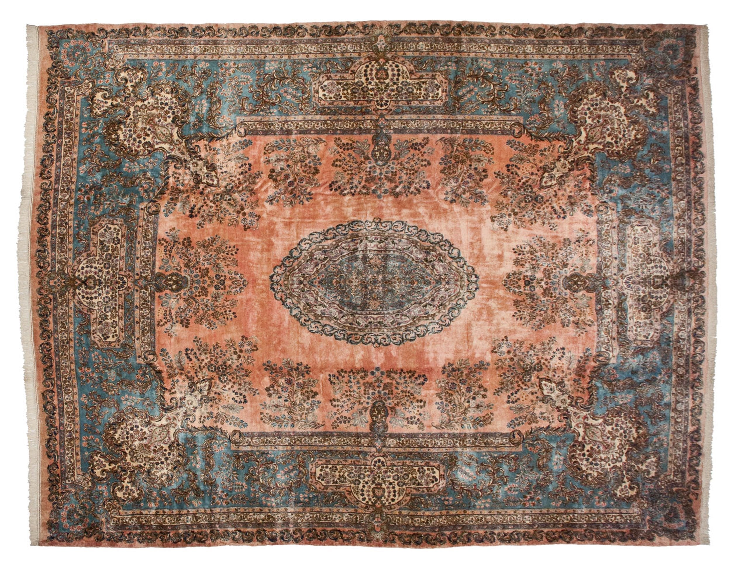 13.5x17 Vintage Cyrus Crown® Kerman Carpet by Old New House® - main product image for Resin Society