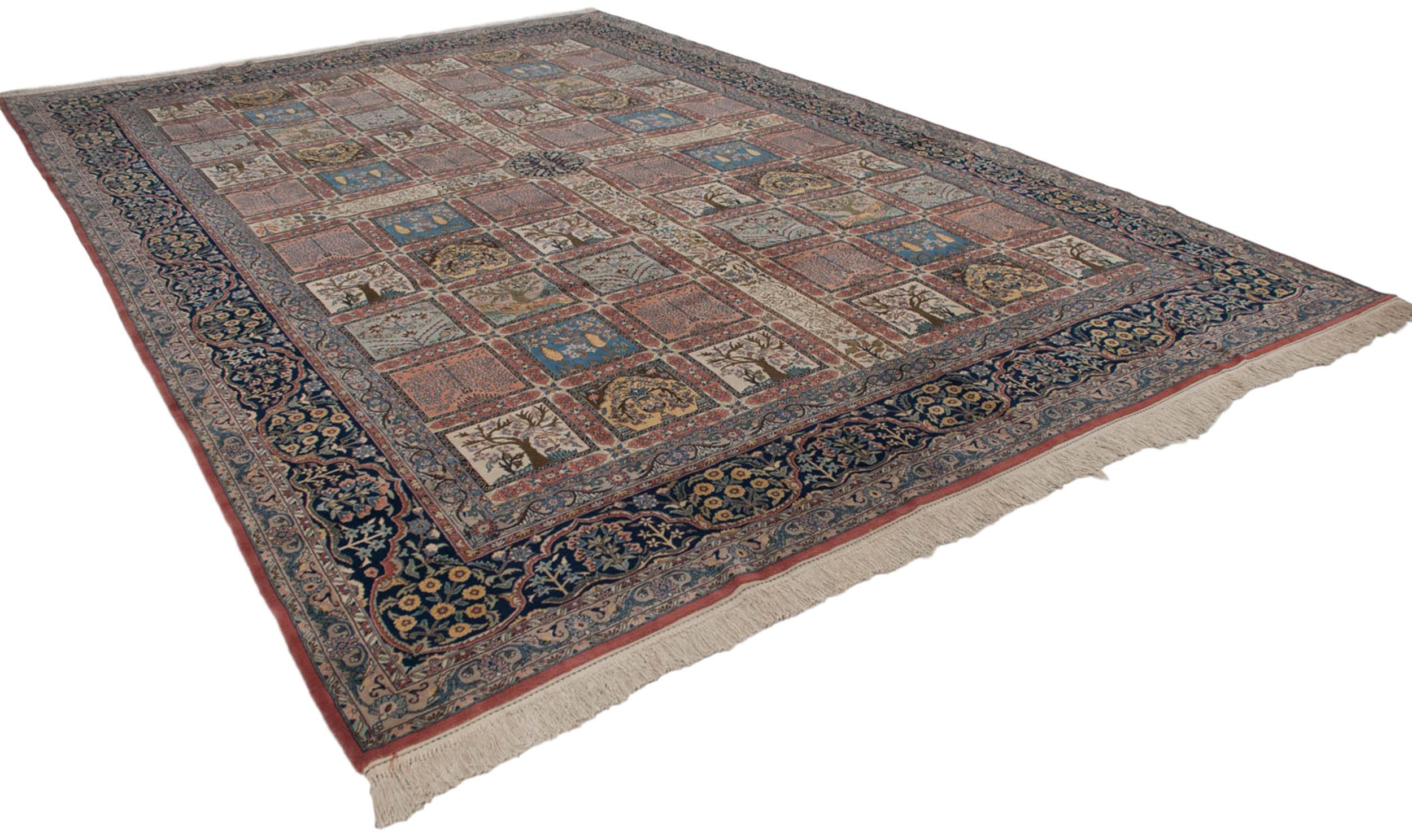 12x17.5 Vintage Bulgarian Kerman Design Carpet by Old New House® - product image 7 for Resin Society