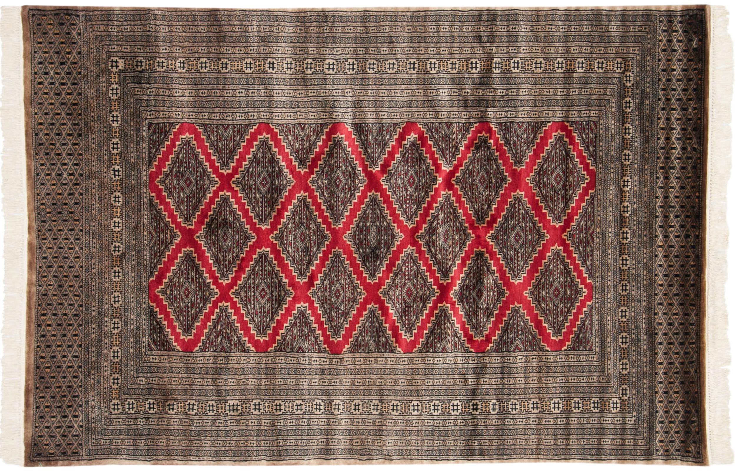 4x6 Vintage Fine Pakistani Turkmen Design Rug by Old New House® - main product image for Resin Society