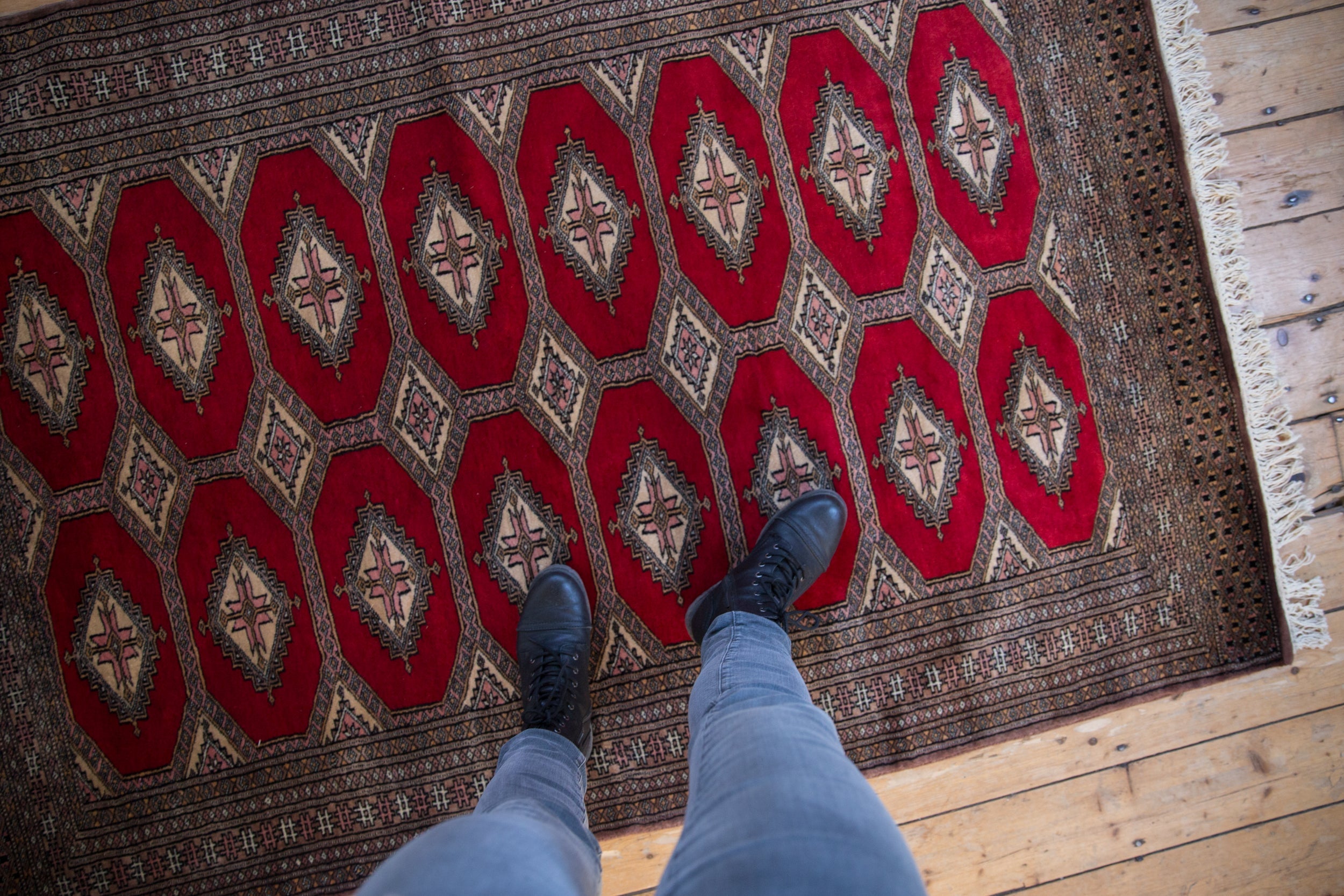 4x6 Vintage Fine Pakistani Turkmen Design Rug by Old New House® - product image 2 for Resin Society