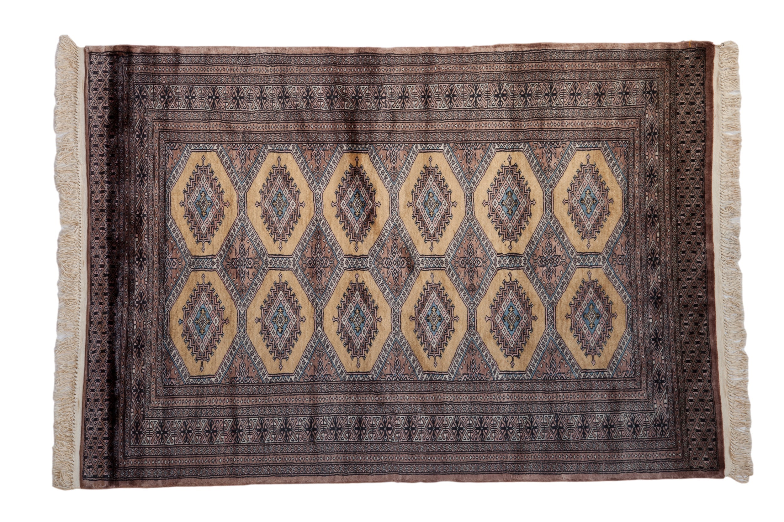 4x6 Vintage Fine Pakistani Turkmen Design Rug by Old New House® - main product image for Resin Society