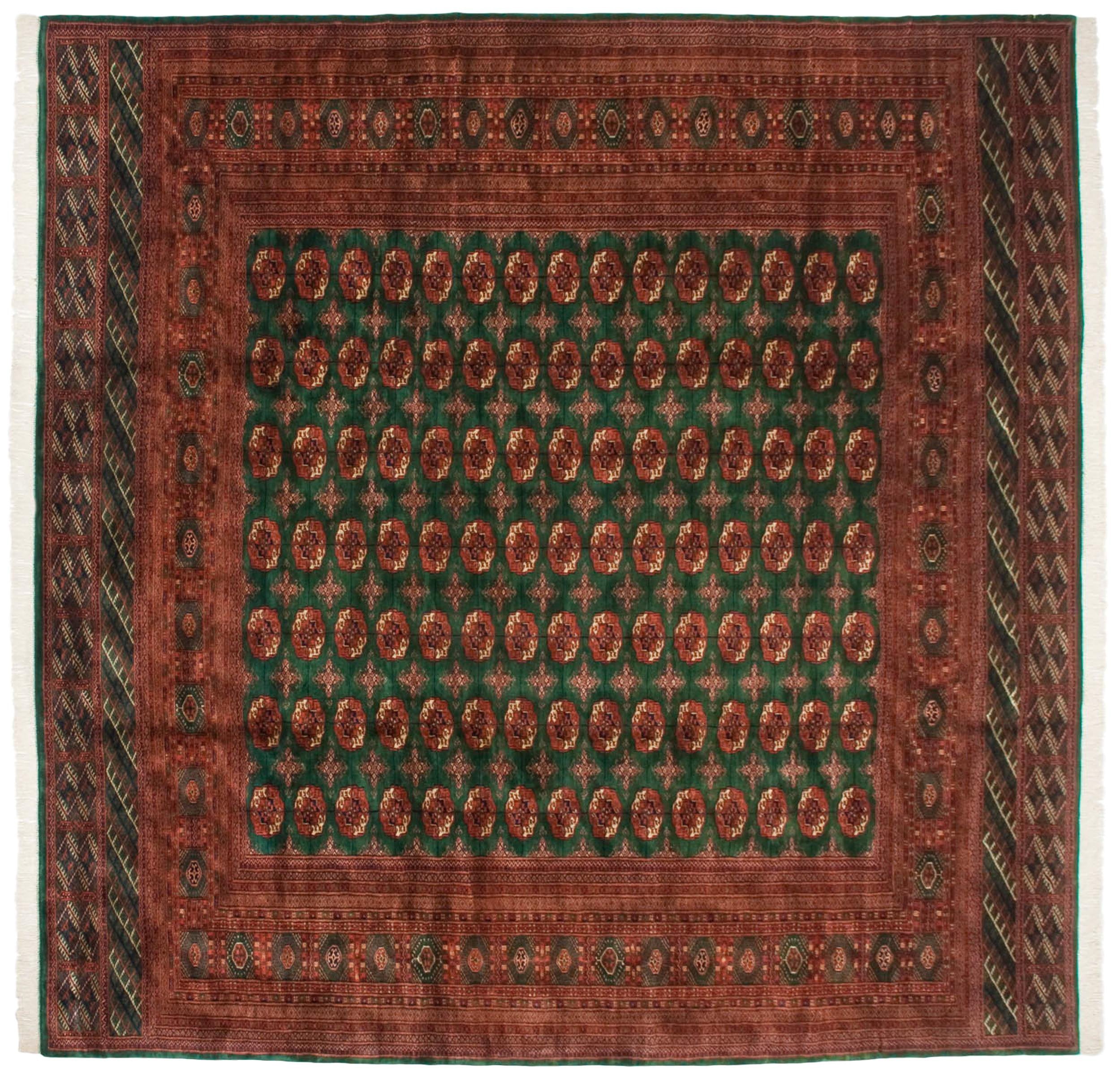 12x12.5 Vintage Fine Bokhara Square Carpet by Old New House® - main product image for Resin Society