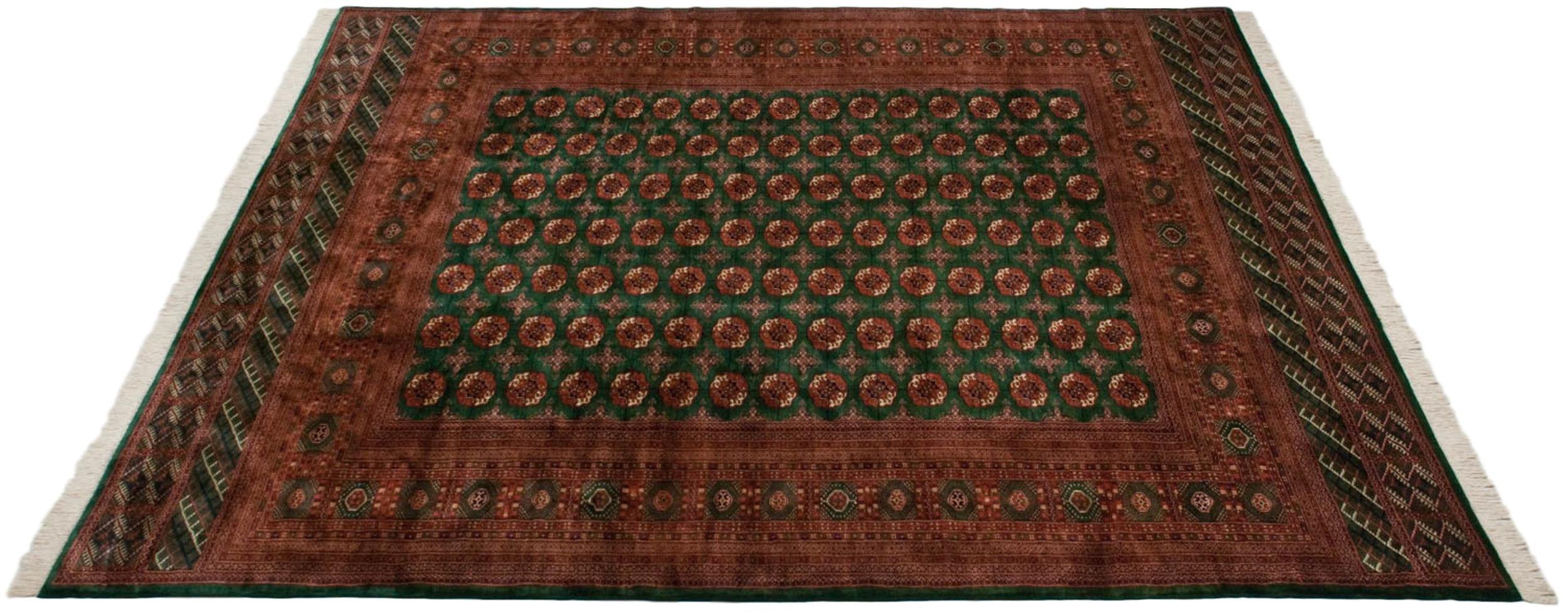 12x12.5 Vintage Fine Bokhara Square Carpet by Old New House® - product image 2 for Resin Society