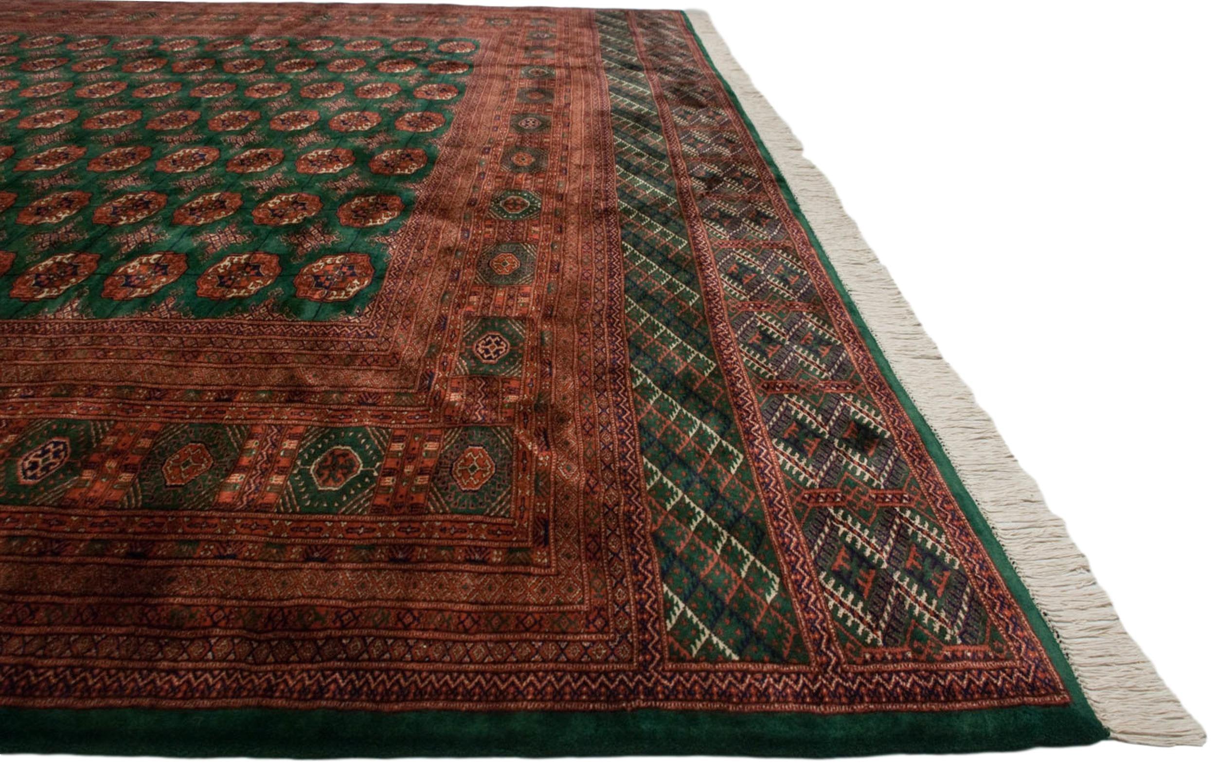 12x12.5 Vintage Fine Bokhara Square Carpet by Old New House® - product image 17 for Resin Society