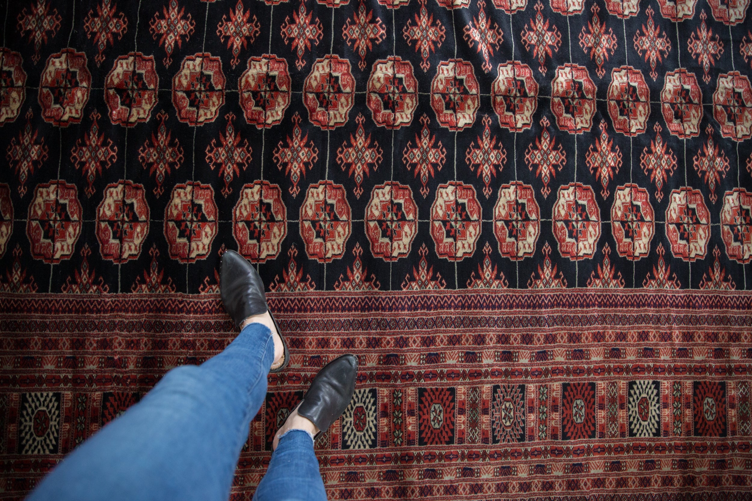 10x14 Vintage Fine Bokhara Carpet by Old New House® - product image 2 for Resin Society
