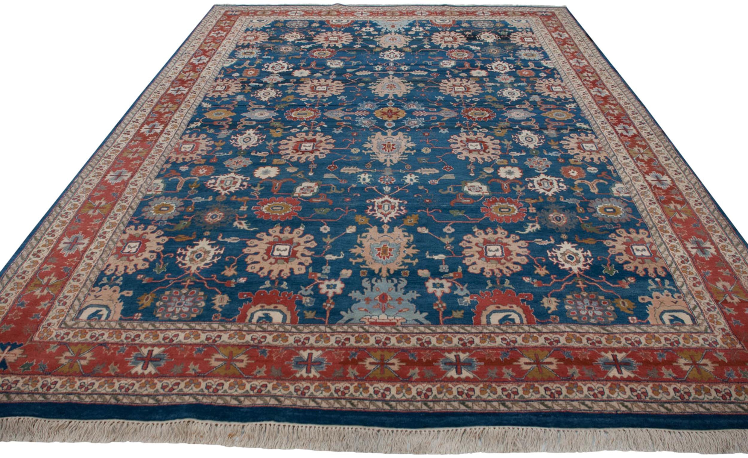 10x13.5 Vintage Indian Sultanabad Design Carpet by Old New House® - product image 3 for Resin Society