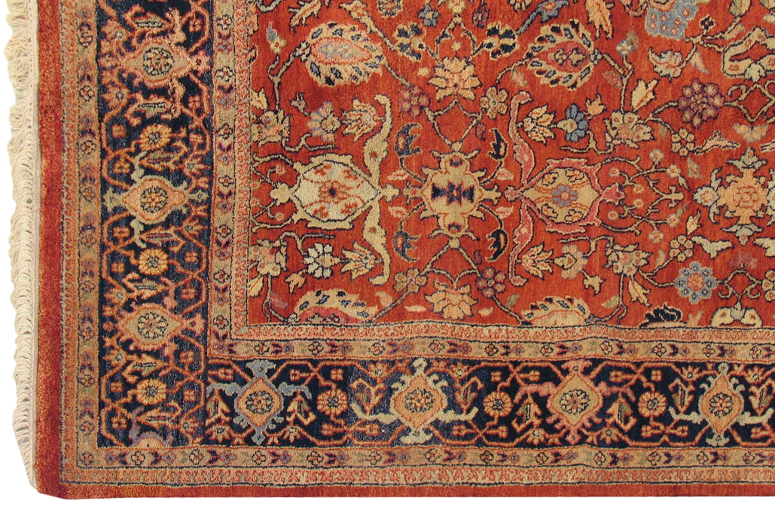 8x10 Vintage Indian Mahal Design Carpet by Old New House® - product image 4 for Resin Society