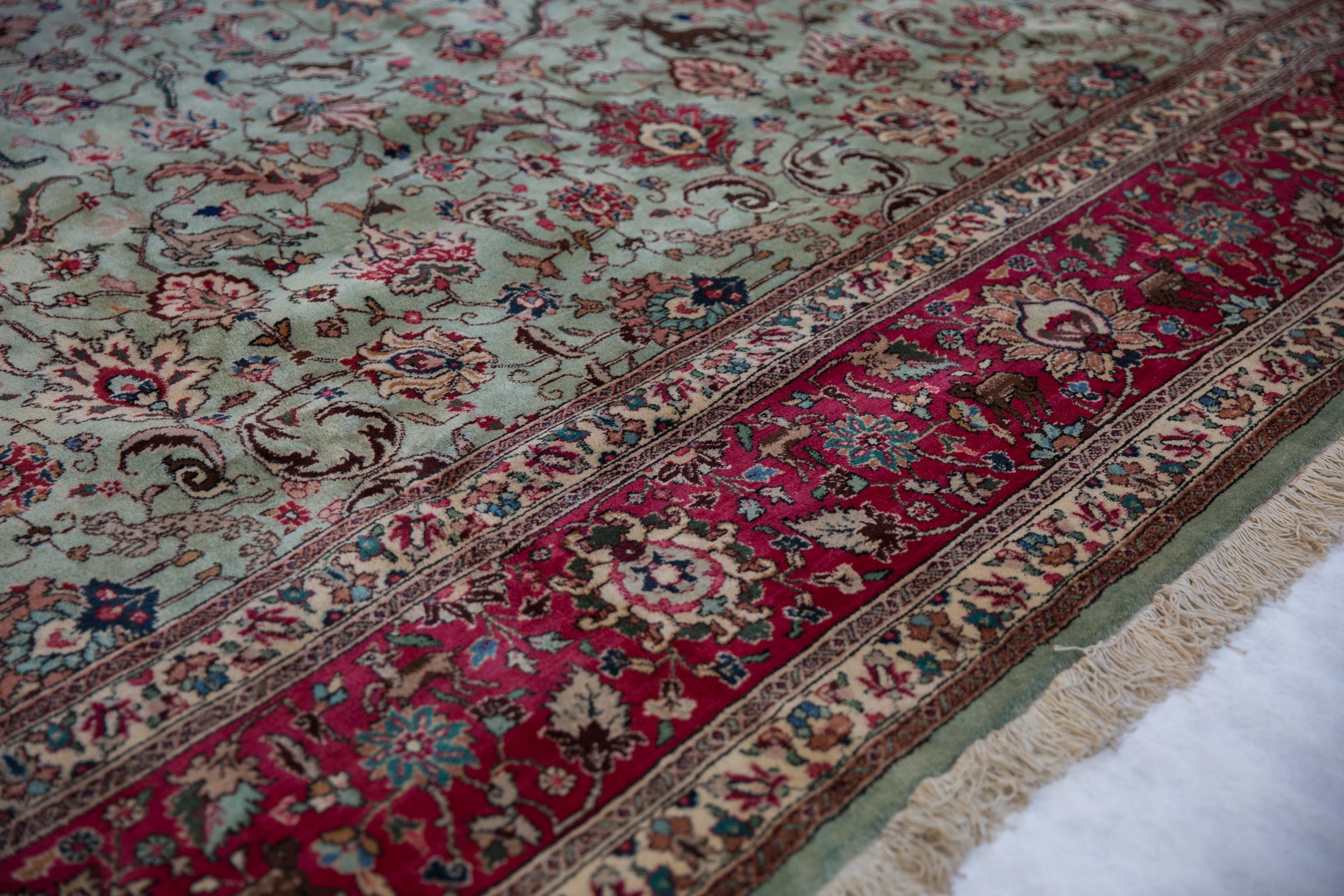 11.5x12 Vintage Tabriz Square Carpet by Old New House® - product image 4 for Resin Society