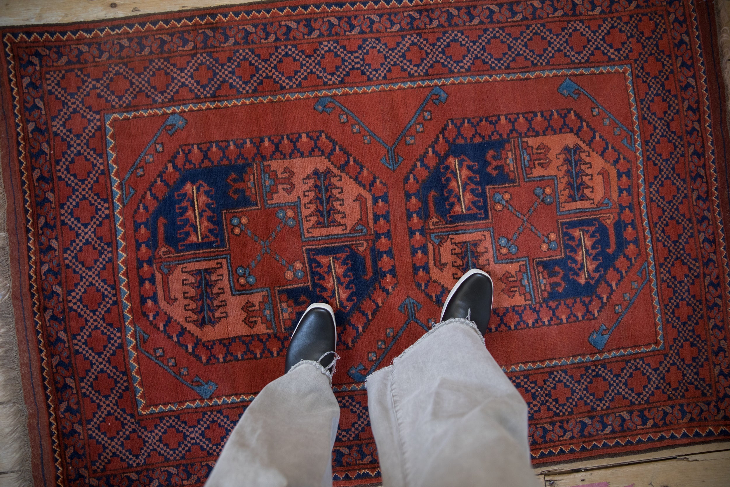 3.5x5 Vintage Pakistani Ersari Design Rug by Old New House® - product image 2 for Resin Society