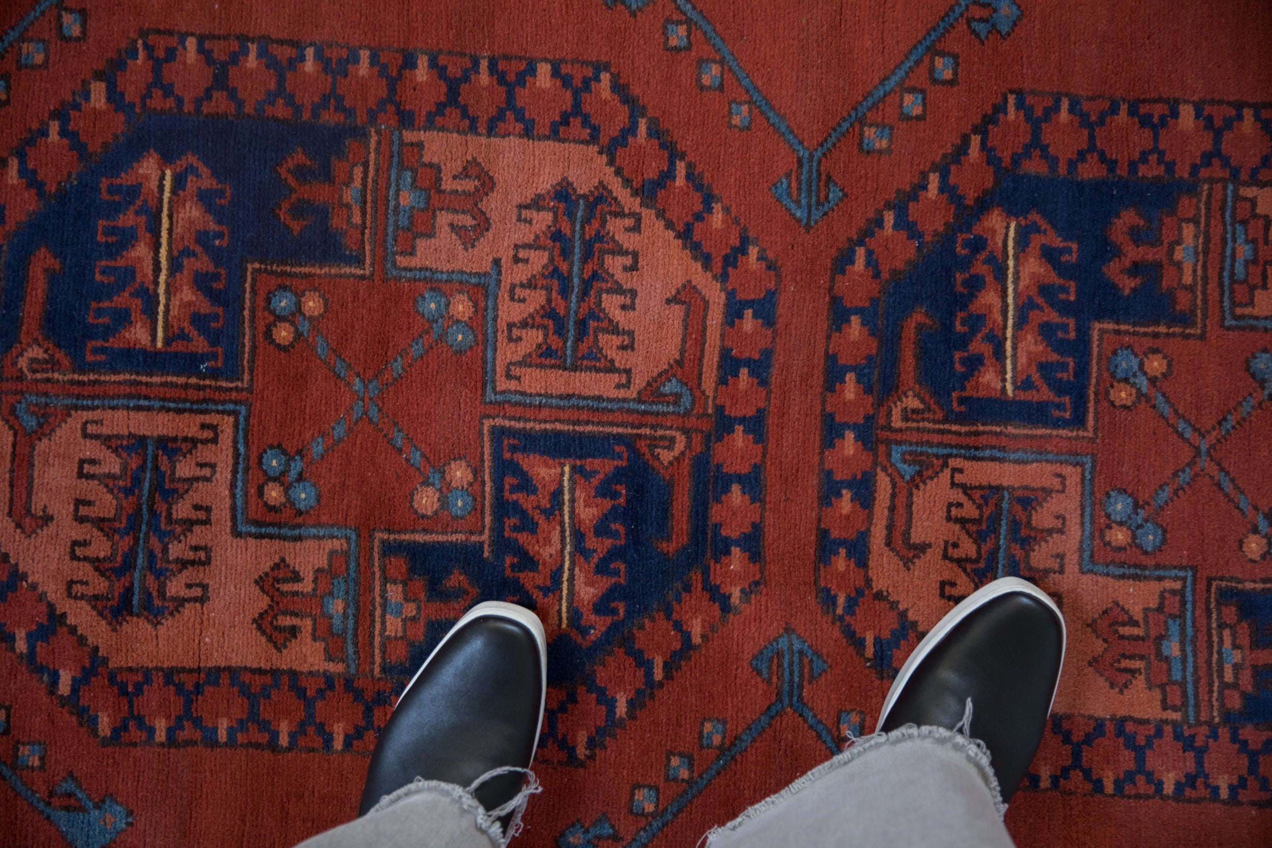 3.5x5 Vintage Pakistani Ersari Design Rug by Old New House® - product image 3 for Resin Society