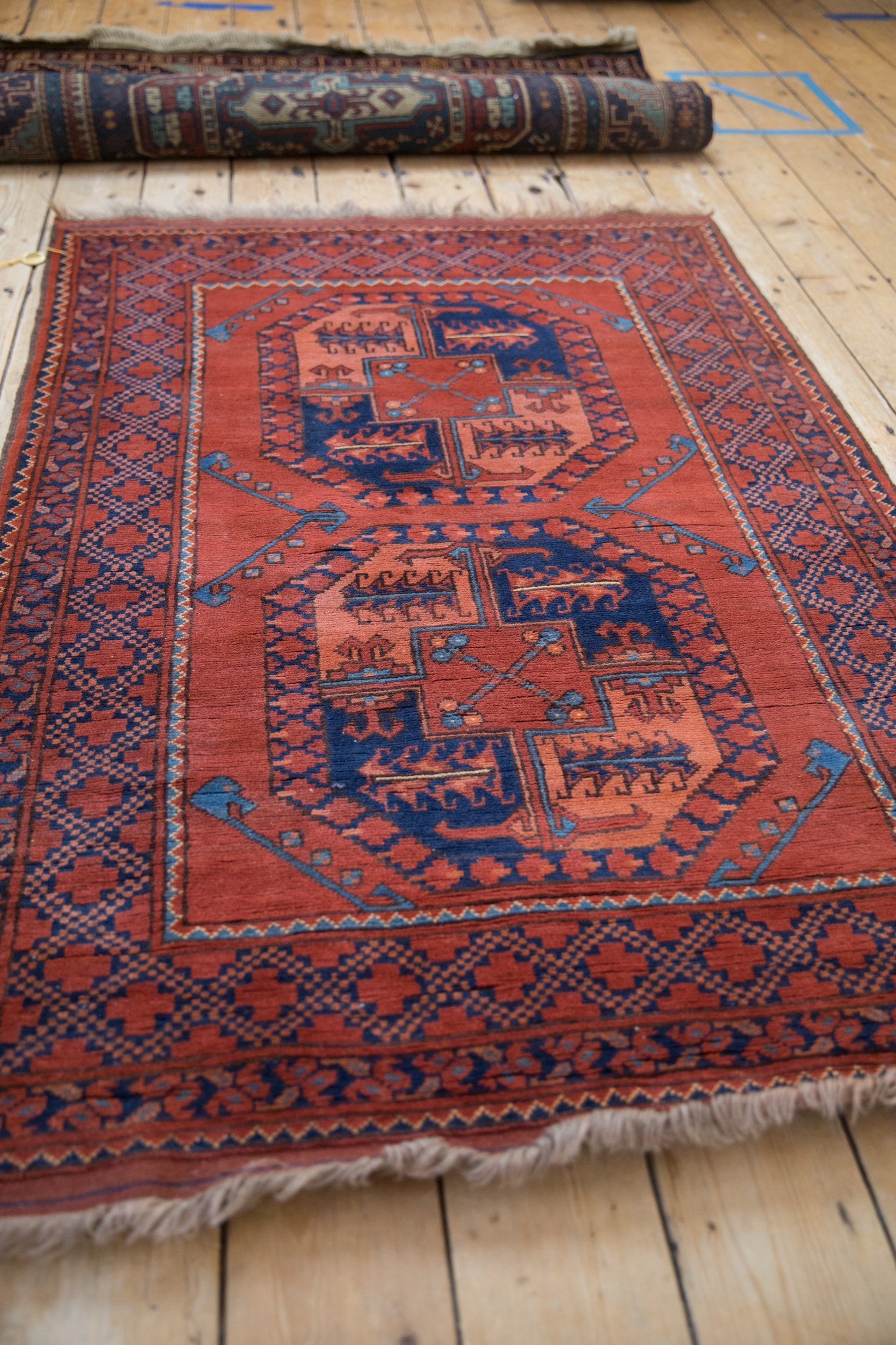 3.5x5 Vintage Pakistani Ersari Design Rug by Old New House® - product image 9 for Resin Society
