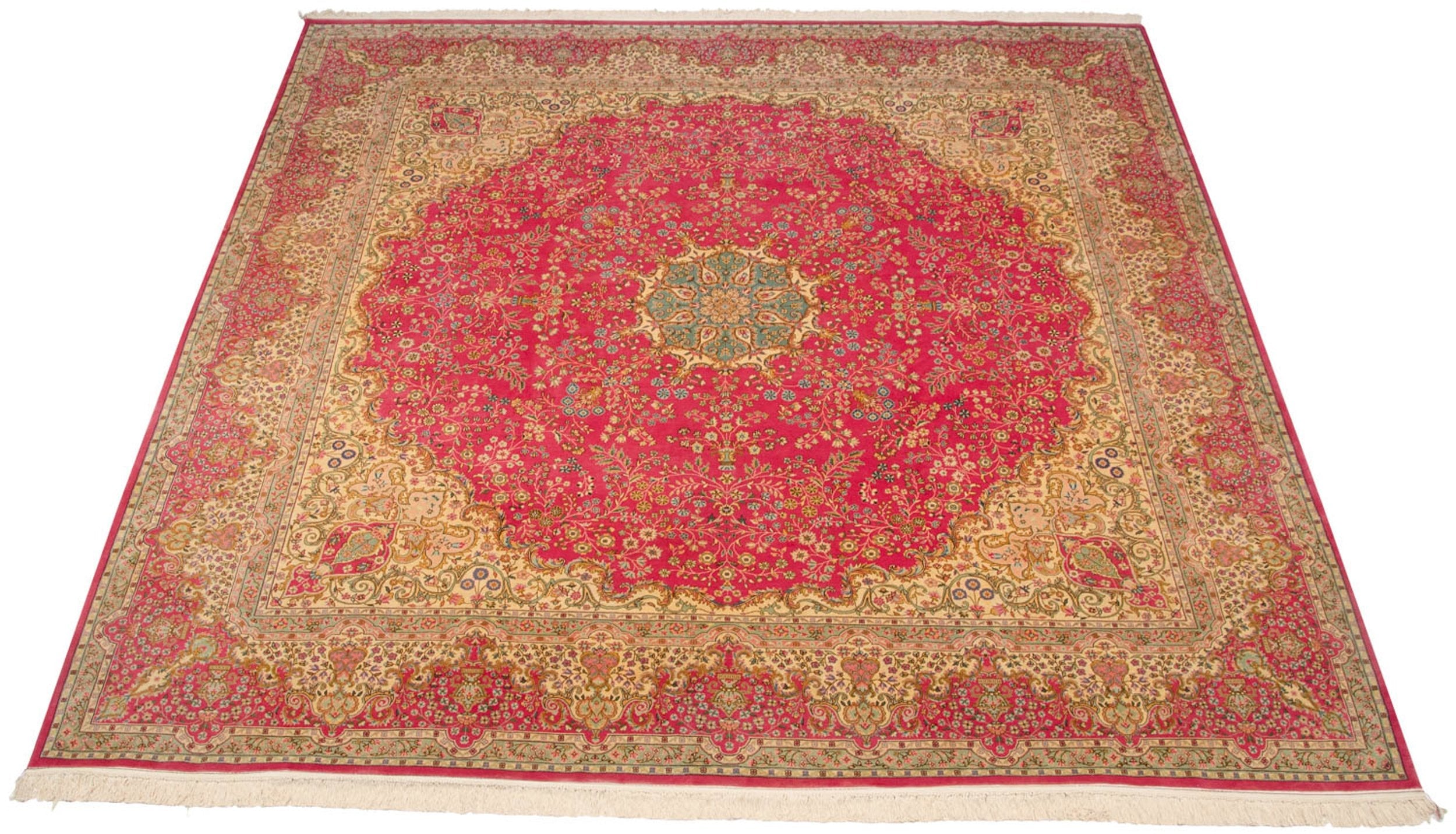 12x12.5 Vintage Bulgarian Kerman Design Square Carpet by Old New House® - product image 2 for Resin Society