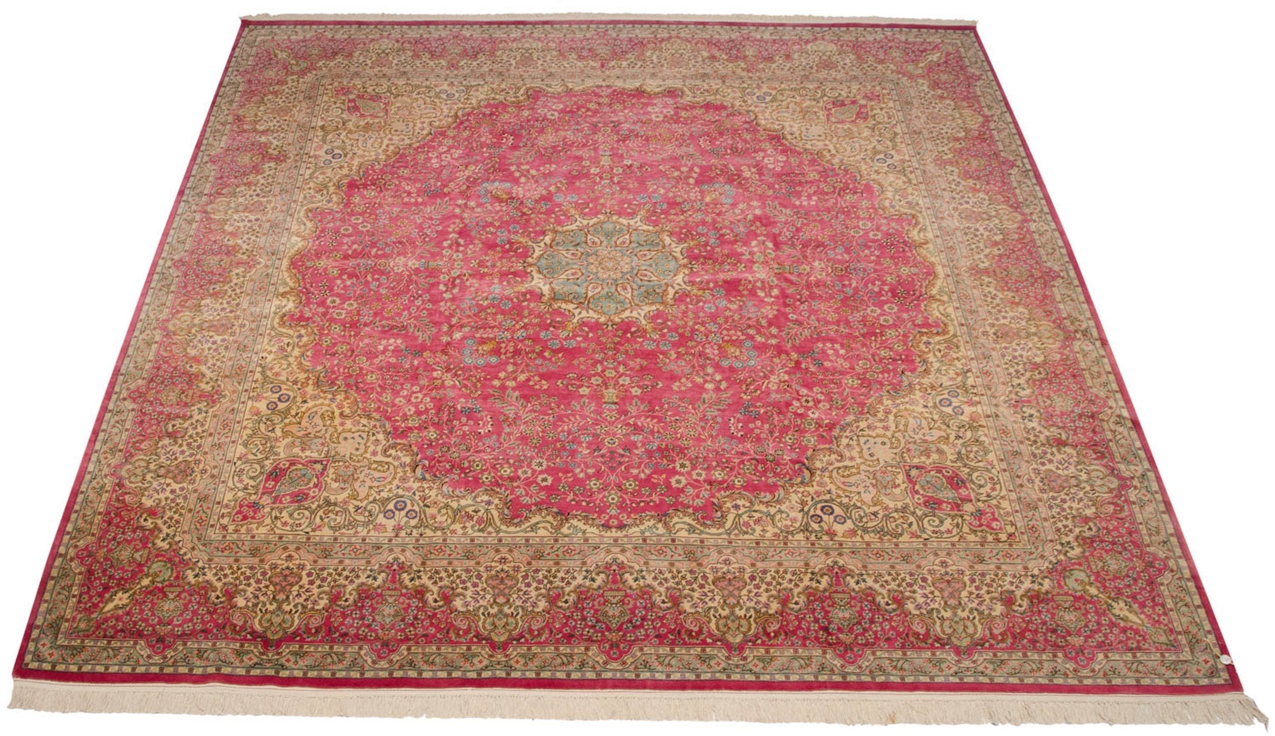 12x12.5 Vintage Bulgarian Kerman Design Square Carpet by Old New House® - product image 3 for Resin Society