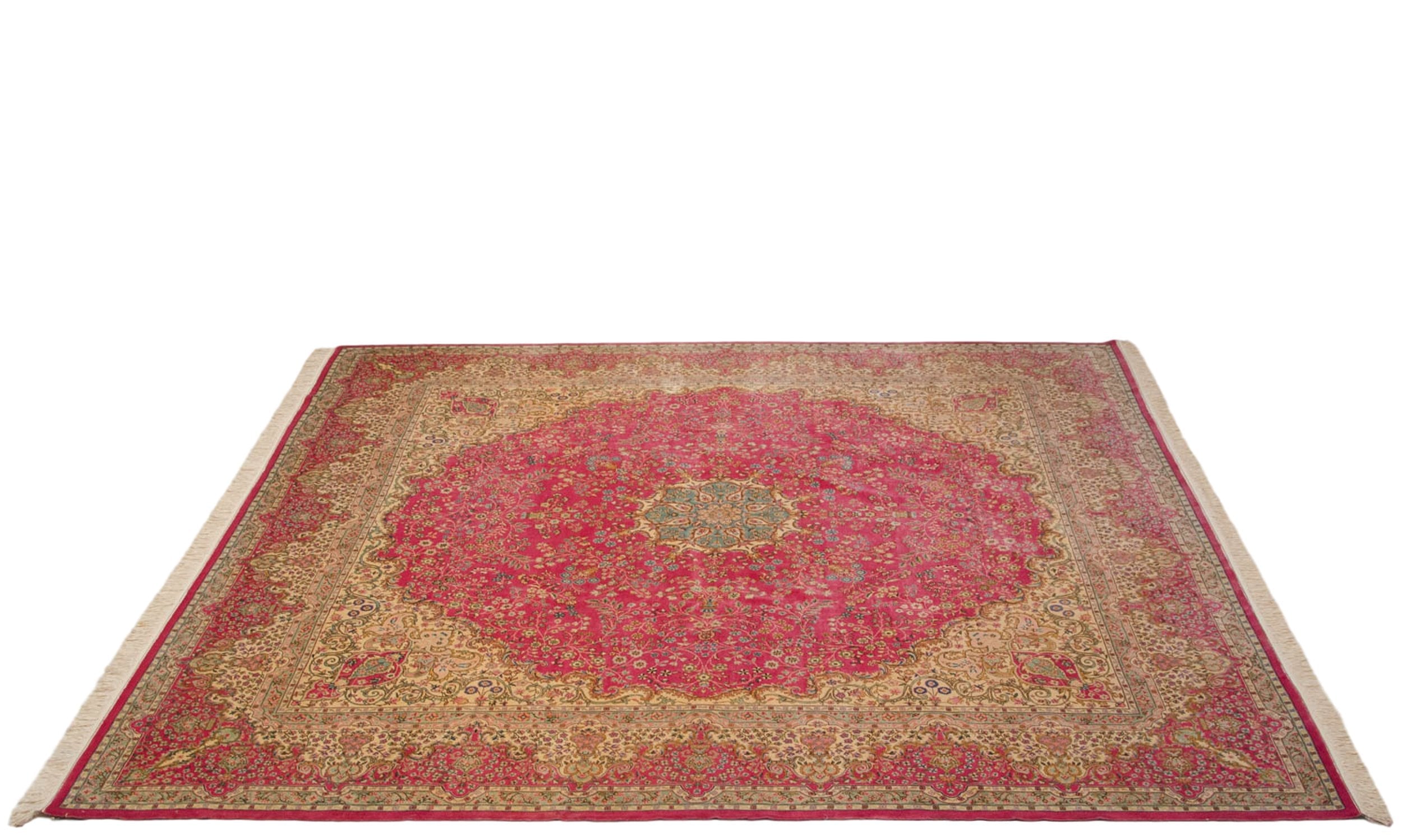 12x12.5 Vintage Bulgarian Kerman Design Square Carpet by Old New House® - product image 10 for Resin Society