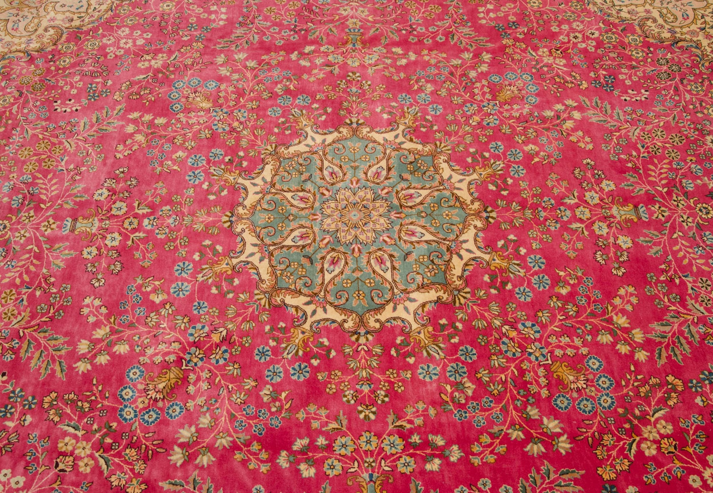 12x12.5 Vintage Bulgarian Kerman Design Square Carpet by Old New House® - product image 11 for Resin Society