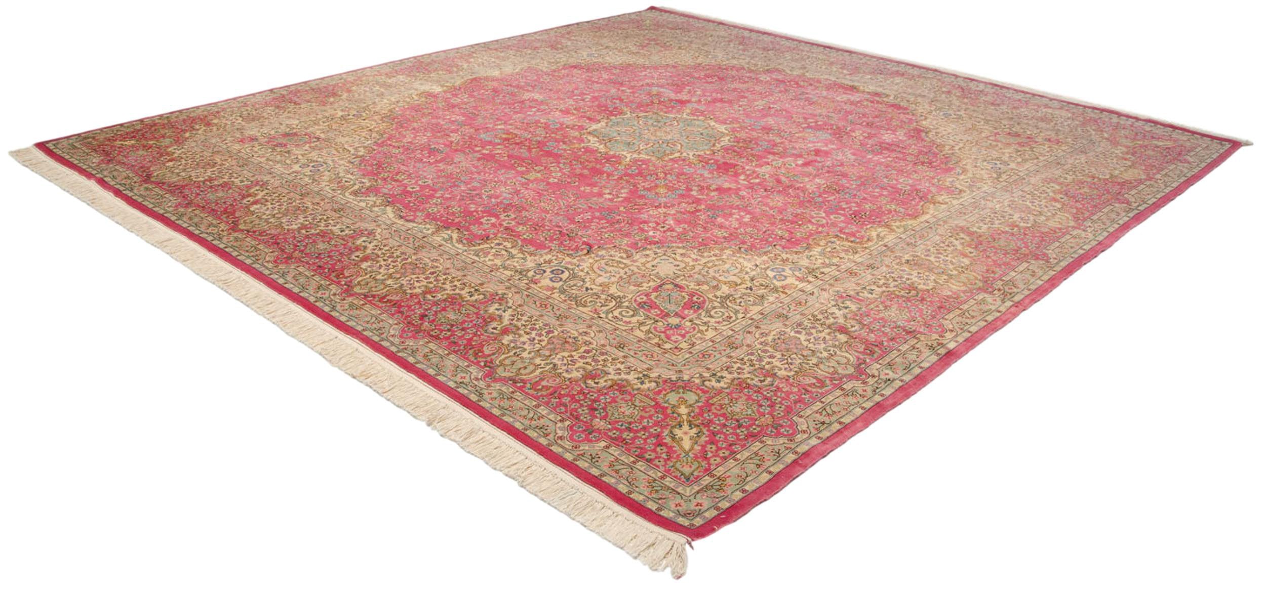 12x12.5 Vintage Bulgarian Kerman Design Square Carpet by Old New House® - product image 12 for Resin Society