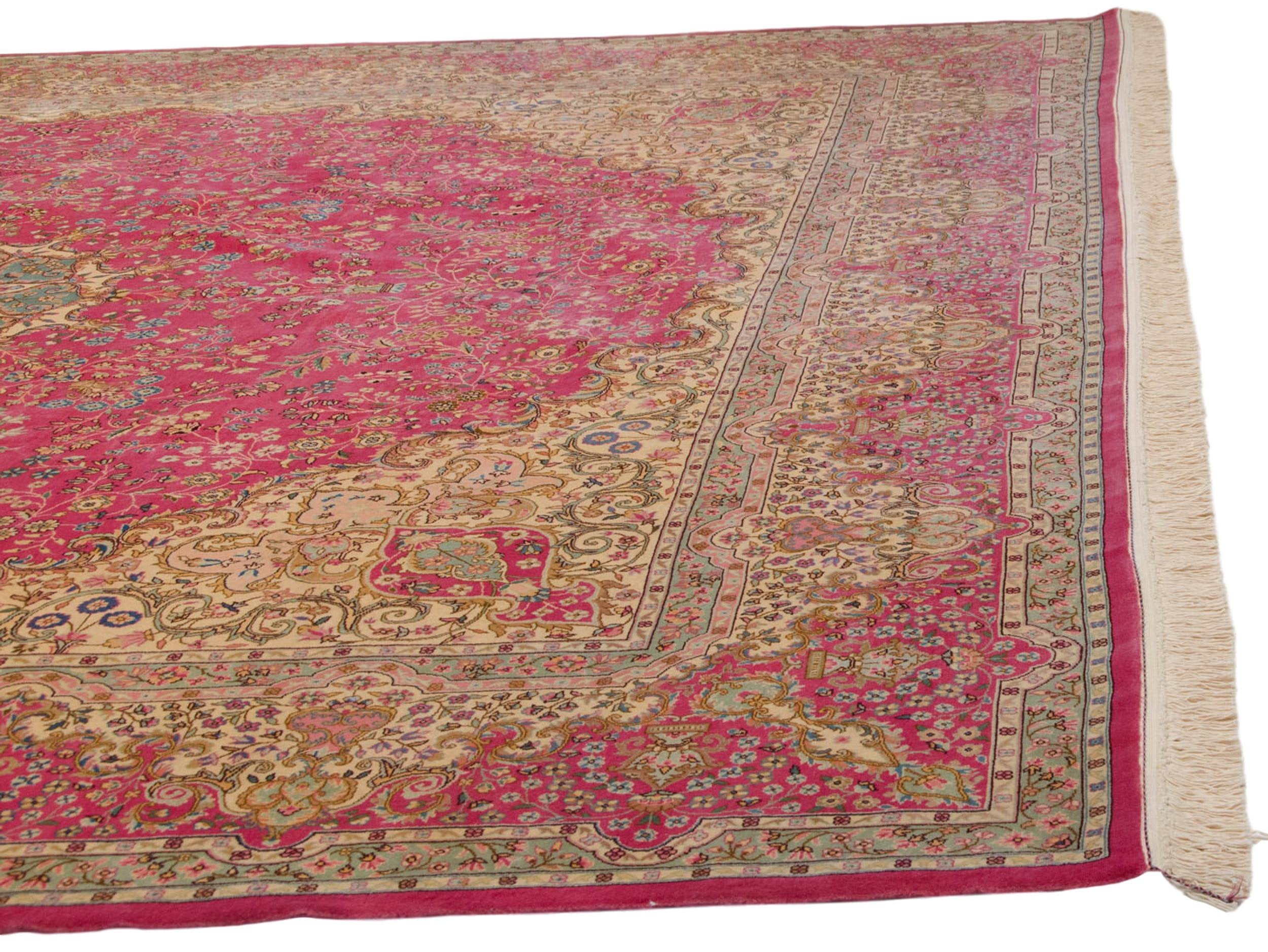 12x12.5 Vintage Bulgarian Kerman Design Square Carpet by Old New House® - product image 14 for Resin Society