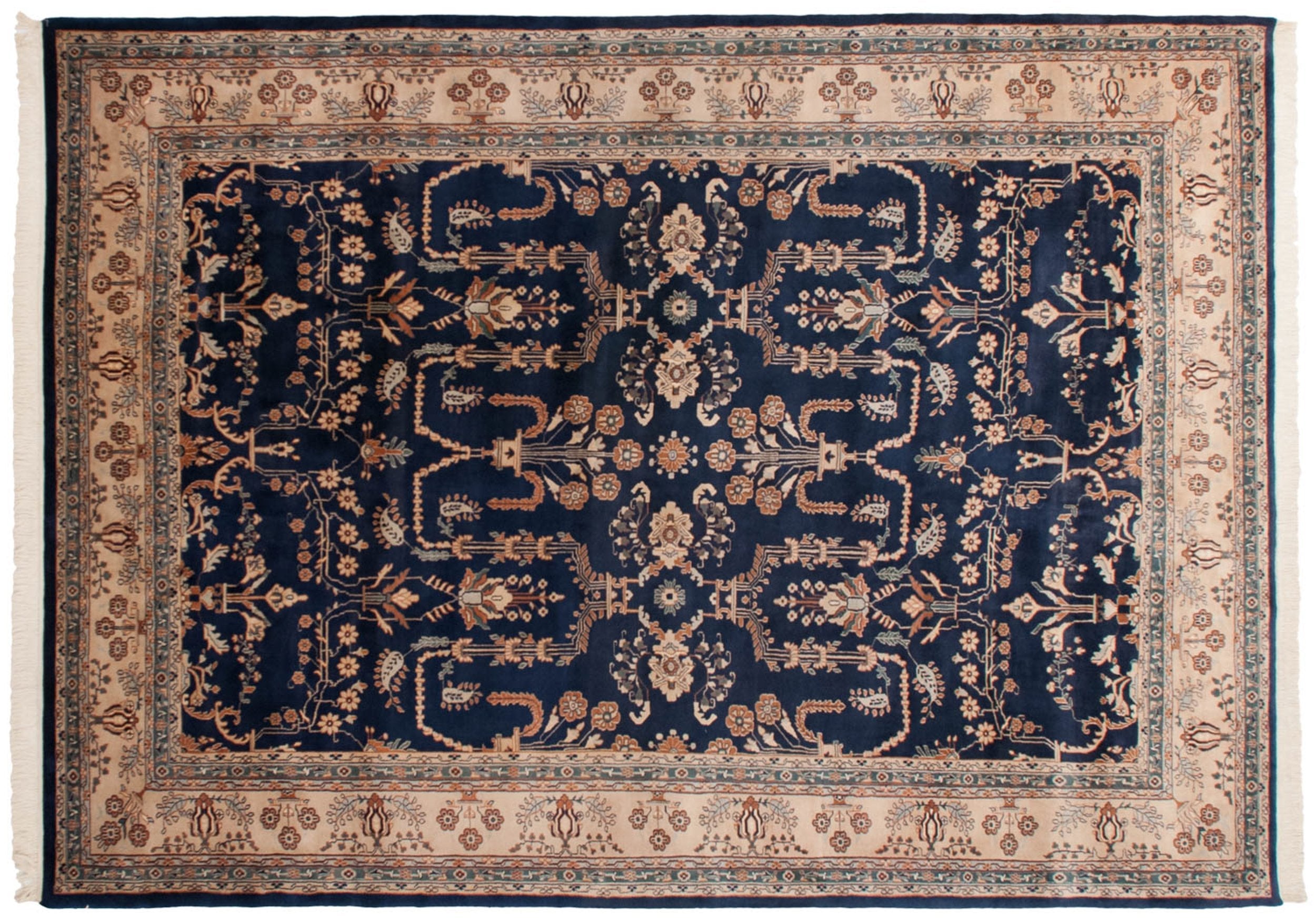 10x14 Vintage Indian Mohajeran Sarouk Design Carpet by Old New House® - product image 6 for Resin Society