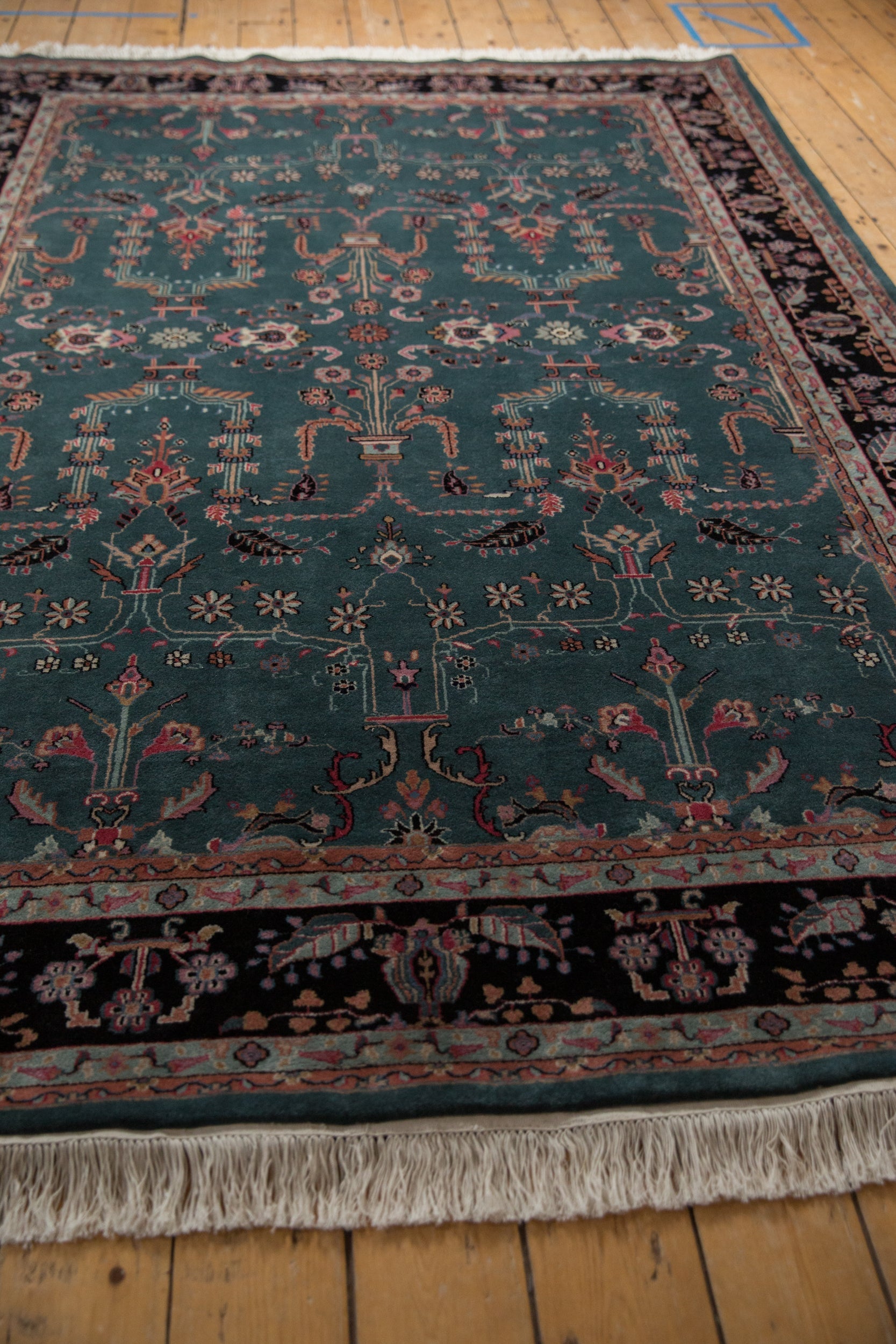 6x9 Vintage Indian Mohajeran Sarouk Design Carpet by Old New House® - product image 4 for Resin Society