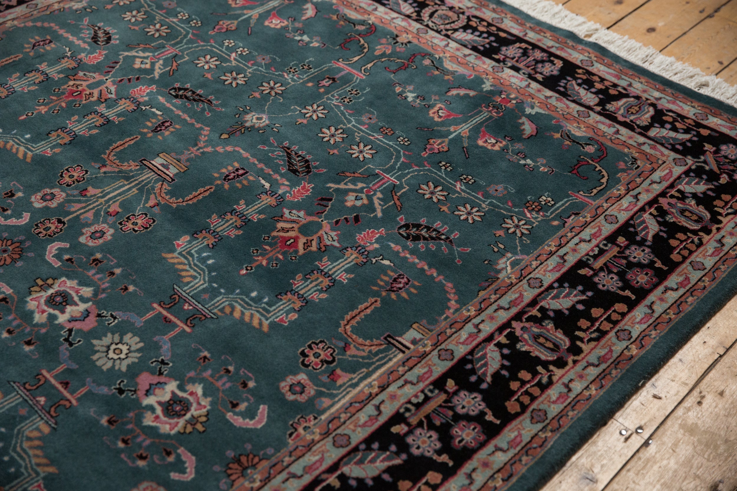 6x9 Vintage Indian Mohajeran Sarouk Design Carpet by Old New House® - product image 6 for Resin Society