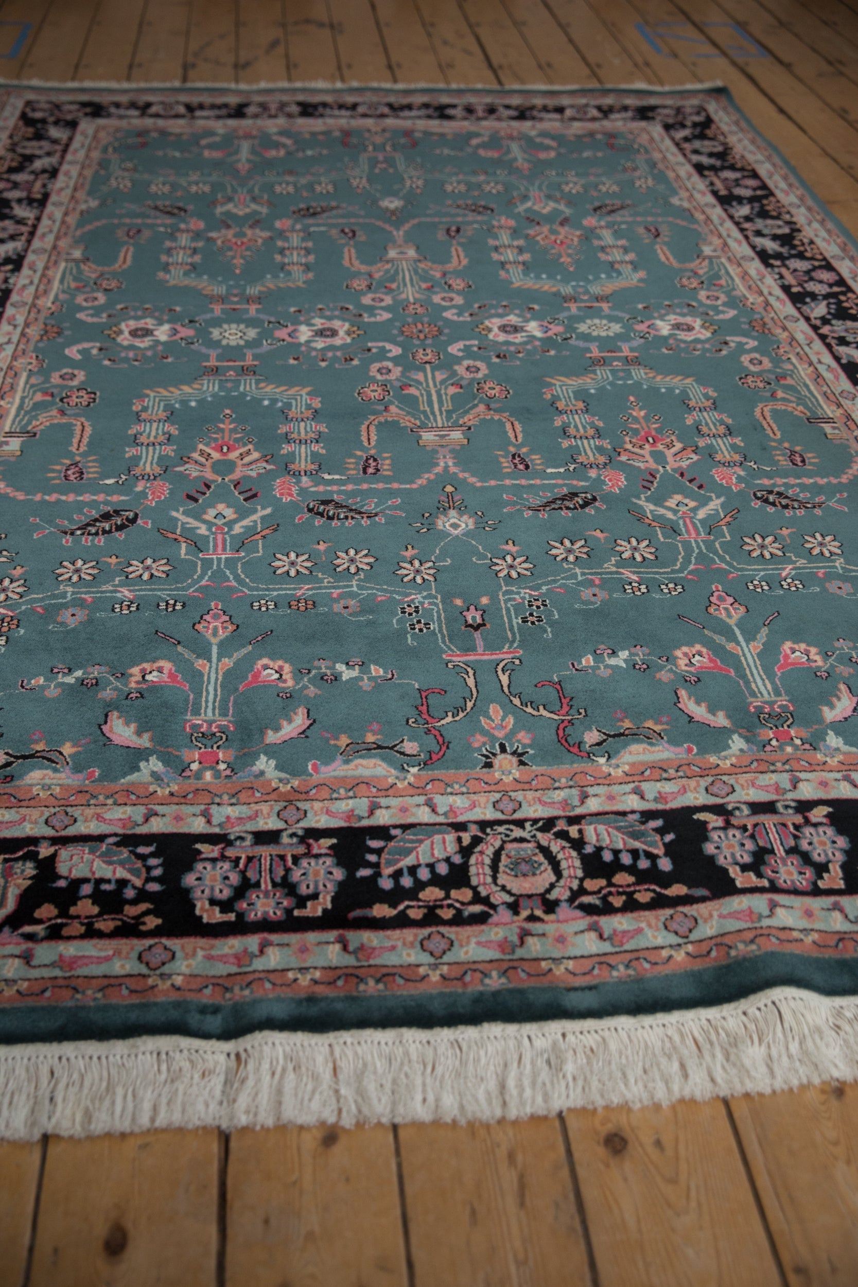 6x9 Vintage Indian Mohajeran Sarouk Design Carpet by Old New House® - product image 7 for Resin Society