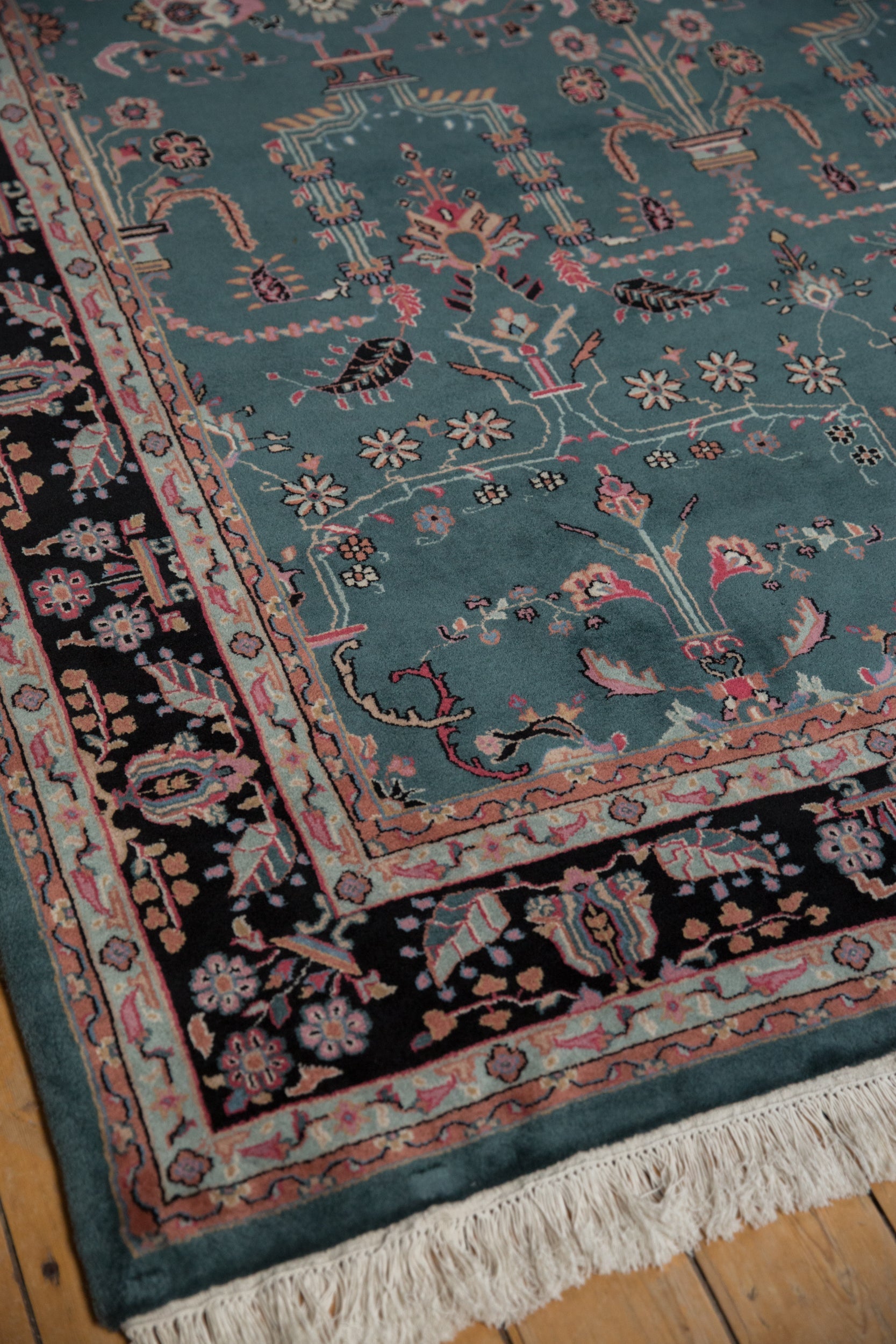 6x9 Vintage Indian Mohajeran Sarouk Design Carpet by Old New House® - product image 8 for Resin Society
