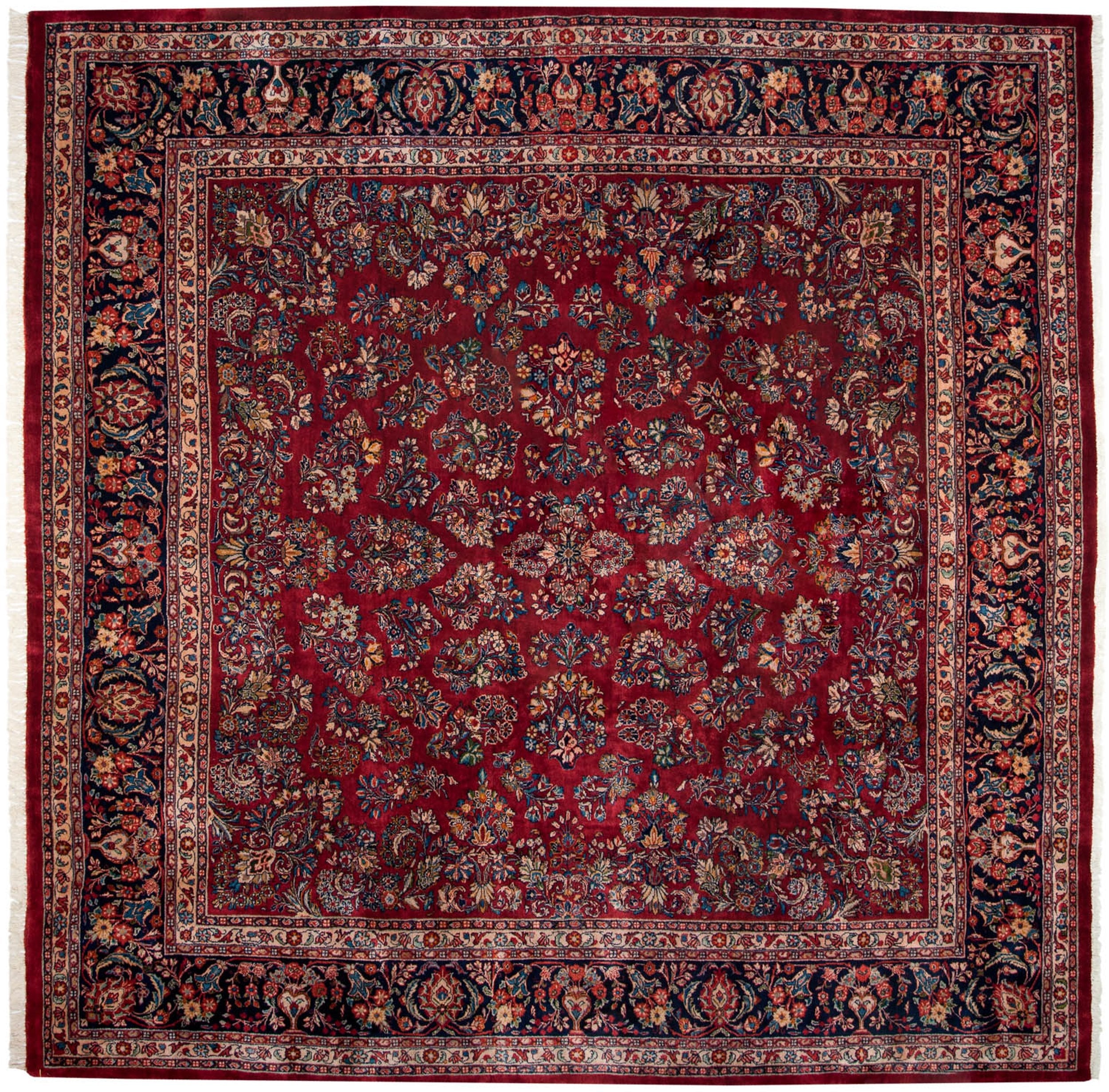 12x12 Vintage Fine Sarouk Square Carpet by Old New House® - main product image for Resin Society