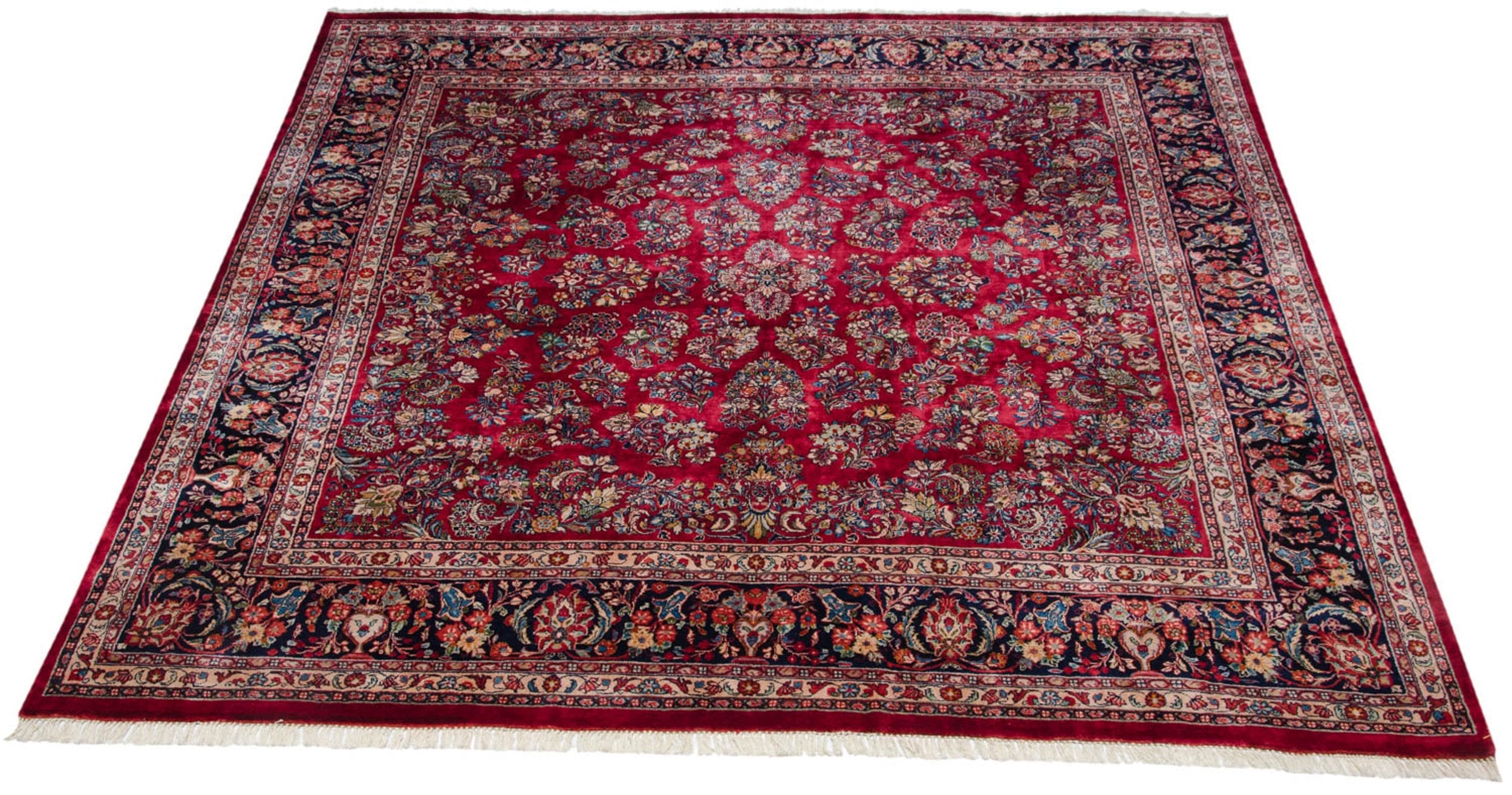 12x12 Vintage Fine Sarouk Square Carpet by Old New House® - product image 4 for Resin Society