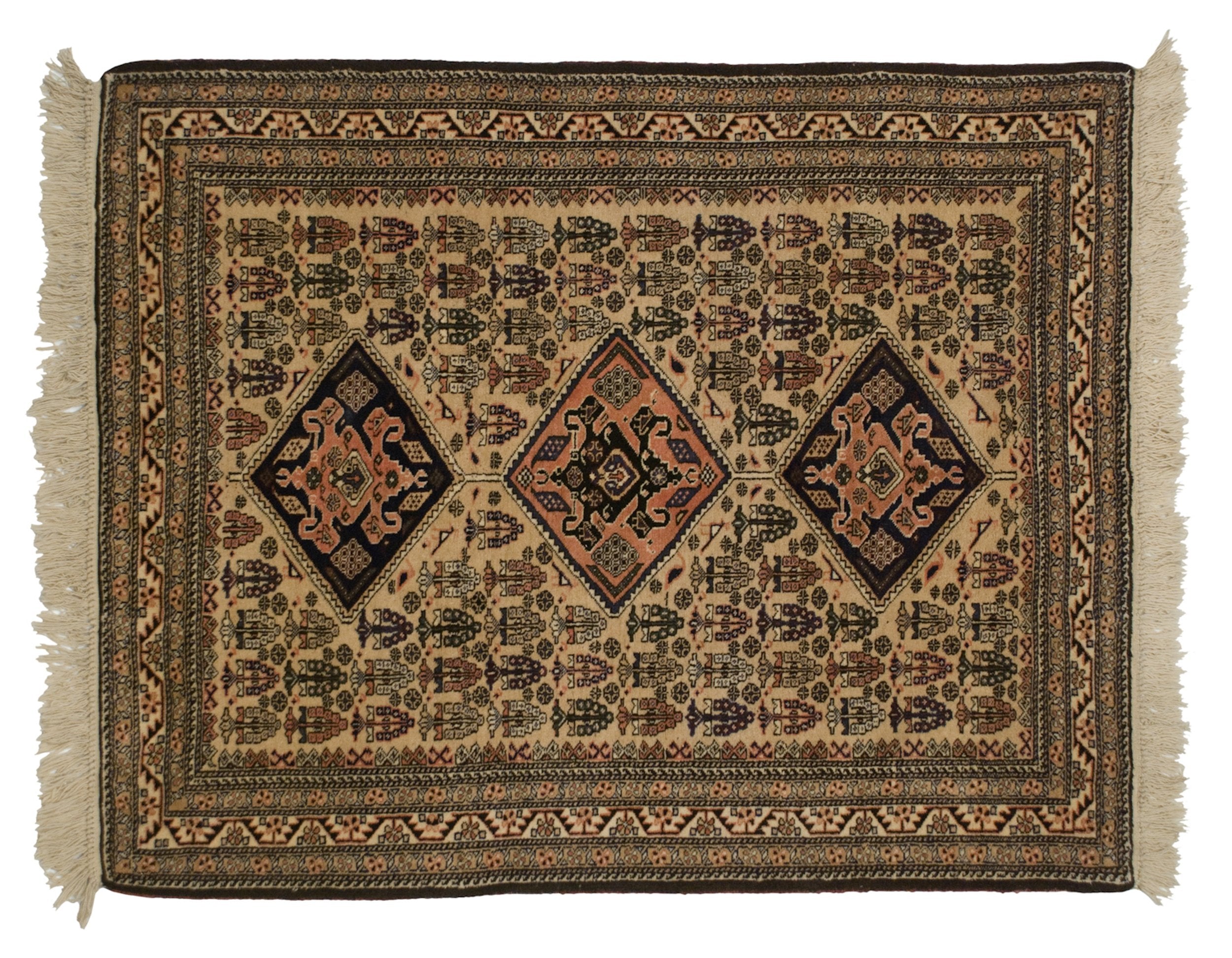 4.5x5.5 Vintage Ardebil Square Rug by Old New House® - product image 5 for Resin Society