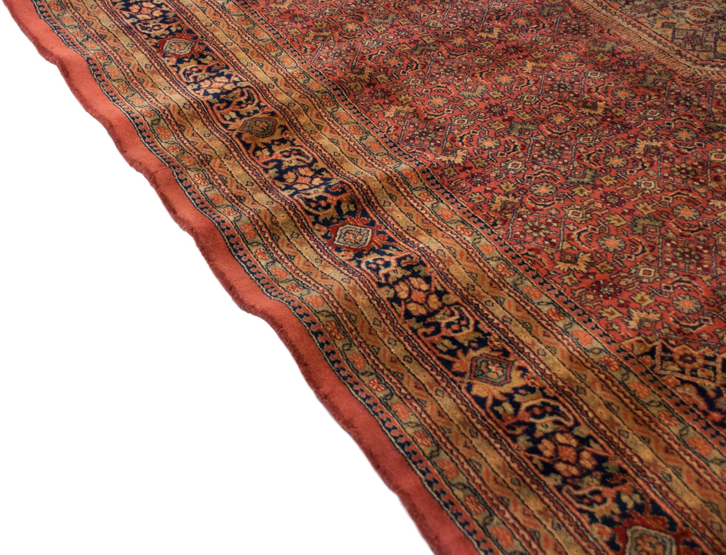 10x14 Vintage Tea Washed Indian Bijar Design Carpet by Old New House® - product image 4 for Resin Society
