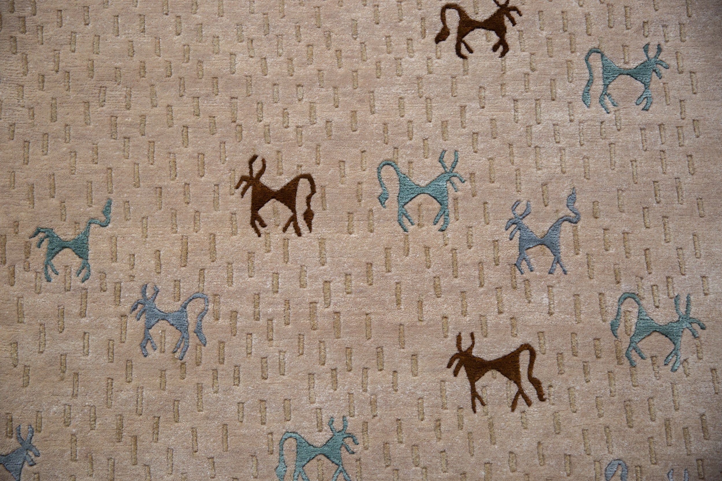 6x9 New Indian Folk Art Design Carpet by Old New House® - product image 6 for Resin Society