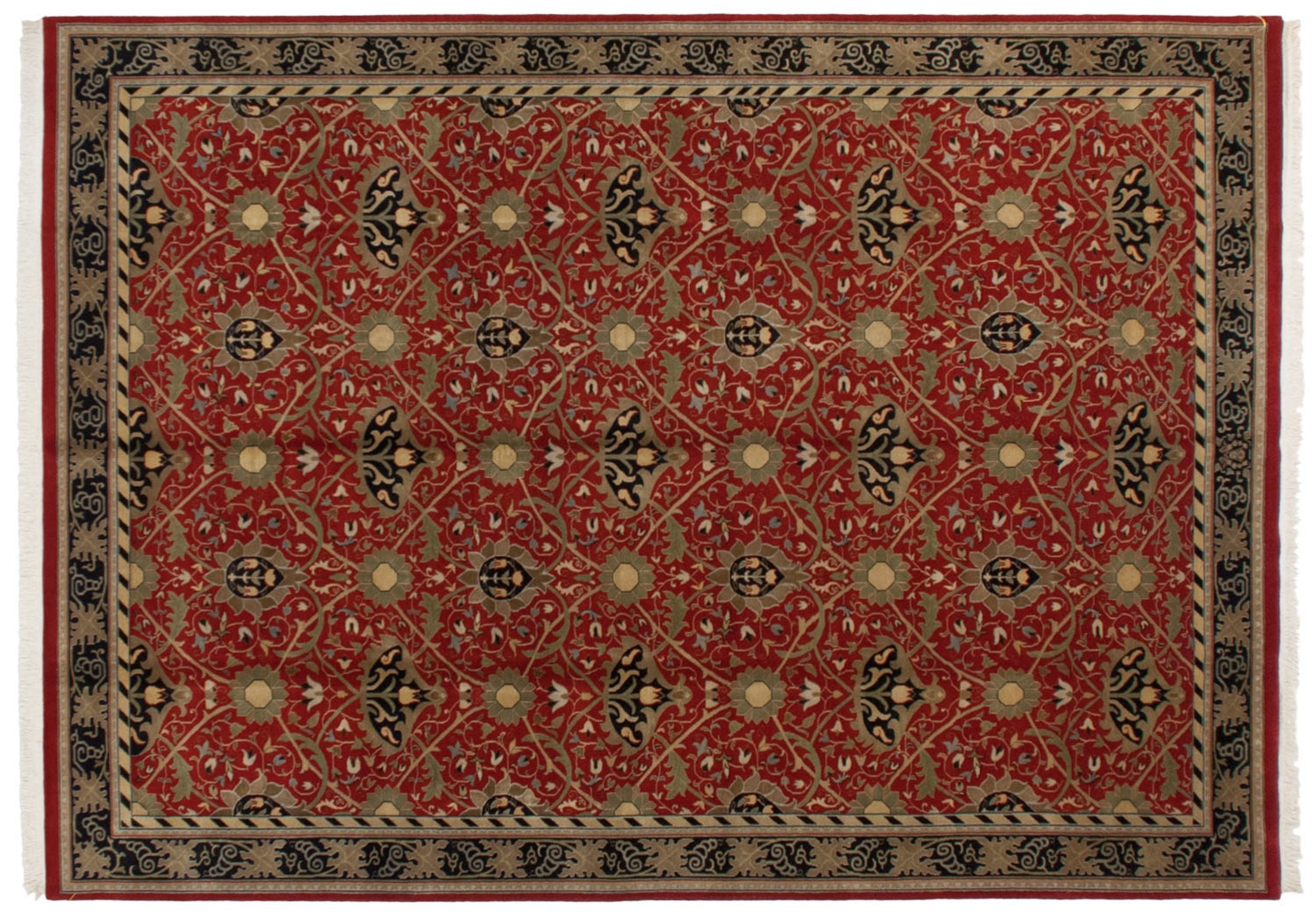 10x14 Vintage Indian William Morris Design Carpet by Old New House® - main product image for Resin Society