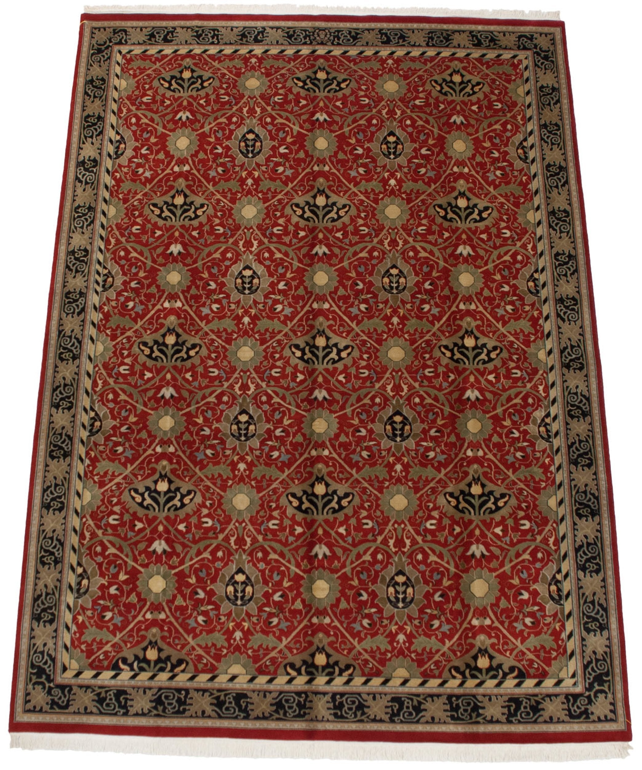 10x14 Vintage Indian William Morris Design Carpet by Old New House® - product image 6 for Resin Society