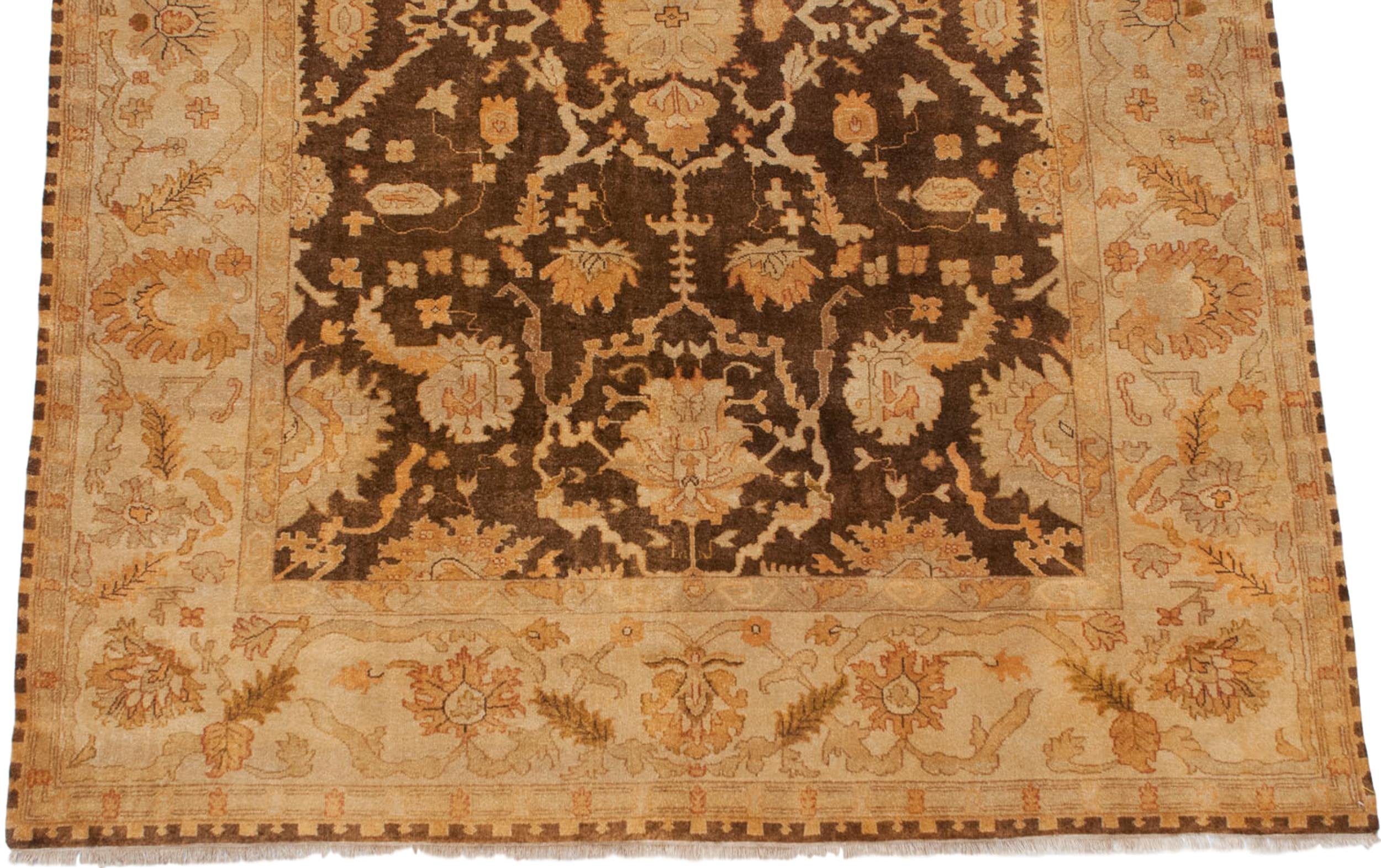 9x12 New Gold Wash Indian Oushak Design Carpet by Old New House® - product image 6 for Resin Society