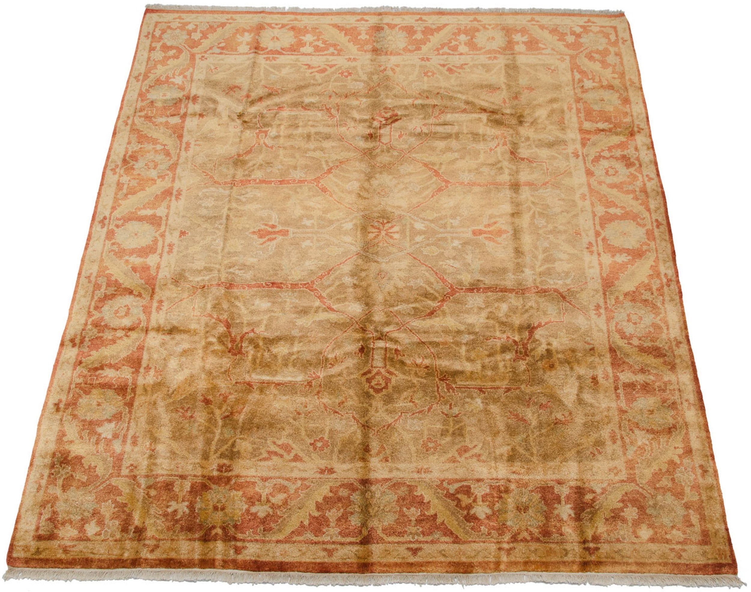 8x10 New Gold Wash Indian Oushak Design Carpet by Old New House® - product image 4 for Resin Society