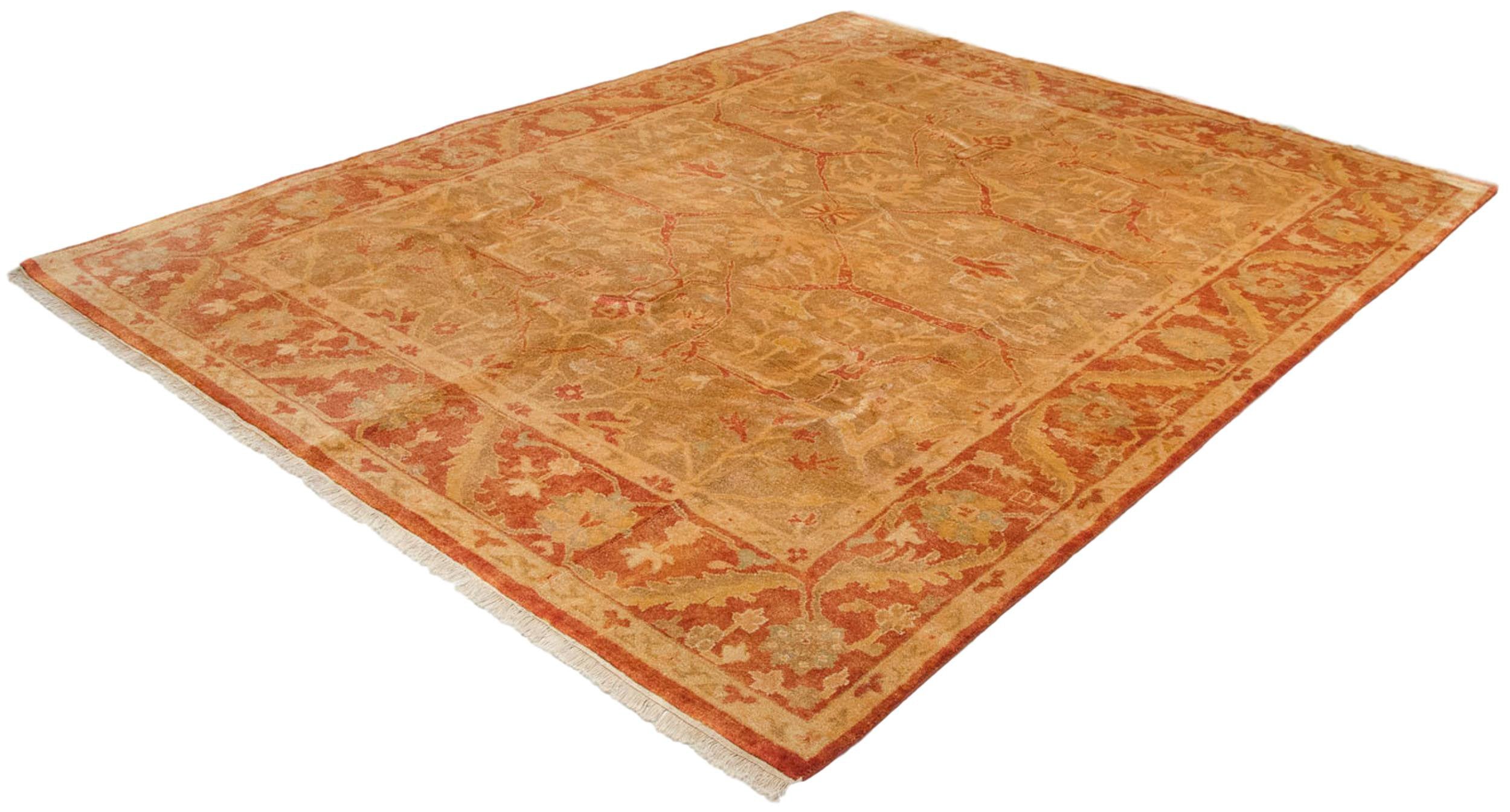 8x10 New Gold Wash Indian Oushak Design Carpet by Old New House® - product image 10 for Resin Society